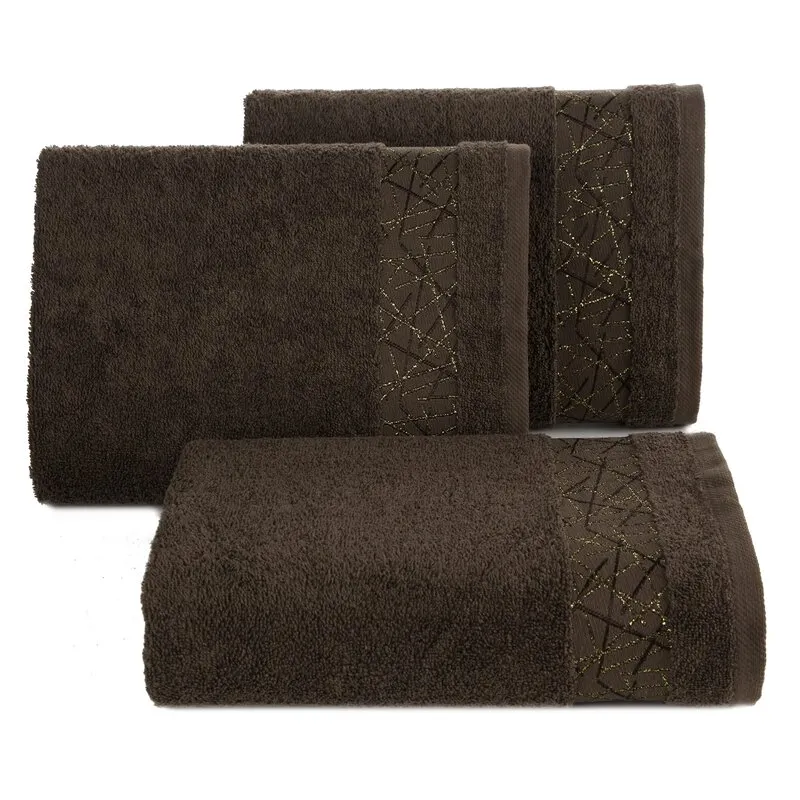 RĘCZNIK NIKA (04) 50 X 90 CM BRĄZOWY Ręcznik kąpielowy, Ręcznik