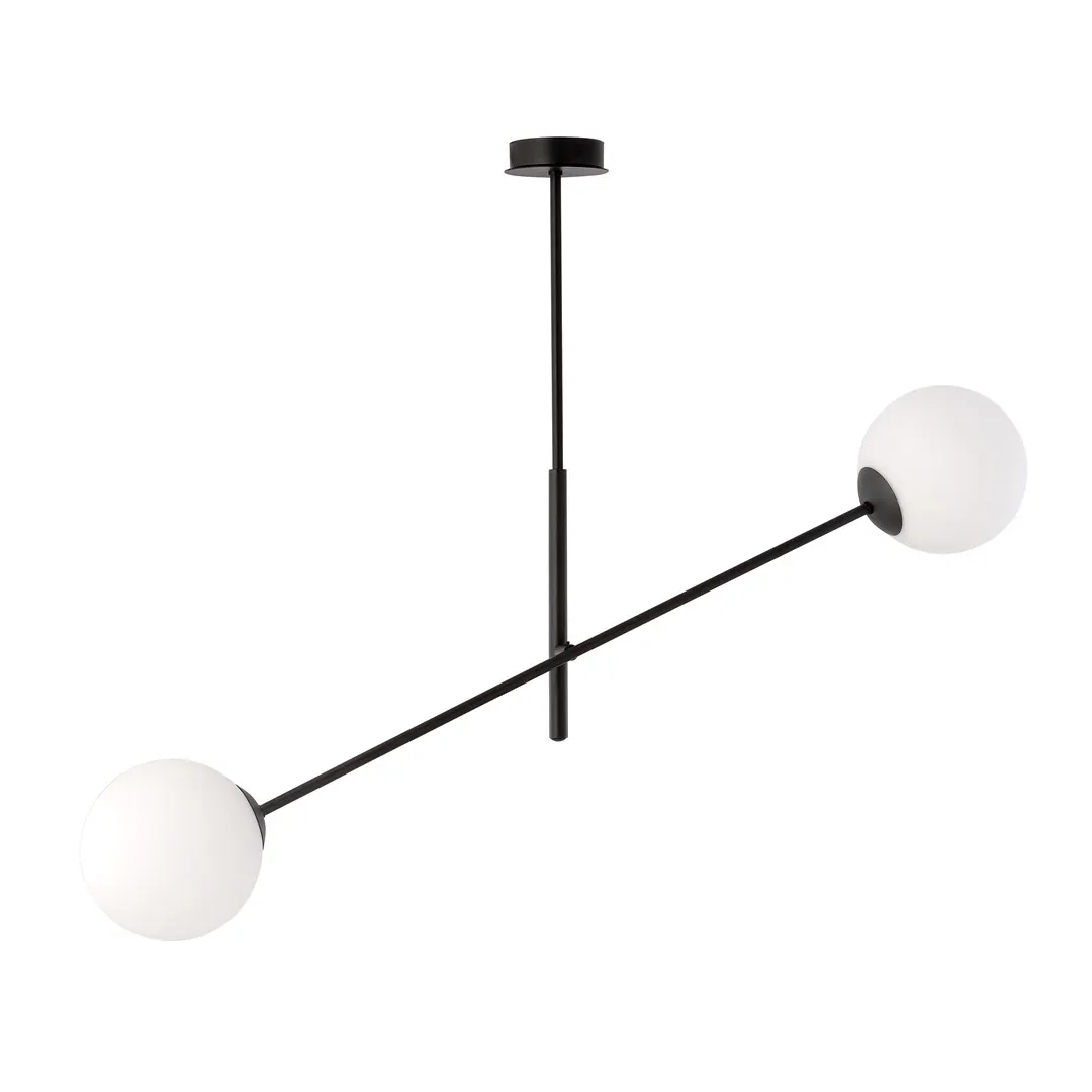 Lampa wisząca LINEAR 6 czarny biały — zdjęcie 2