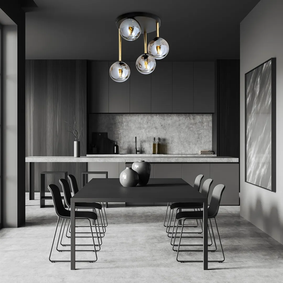 Lampa sufitowa DOLCE Czarny,Złoty 1259/4 - 1259/4