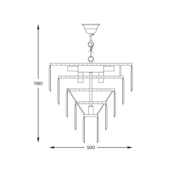 AMEDEO LAMPA WISZĄCA ZŁOTA - 003064-024498