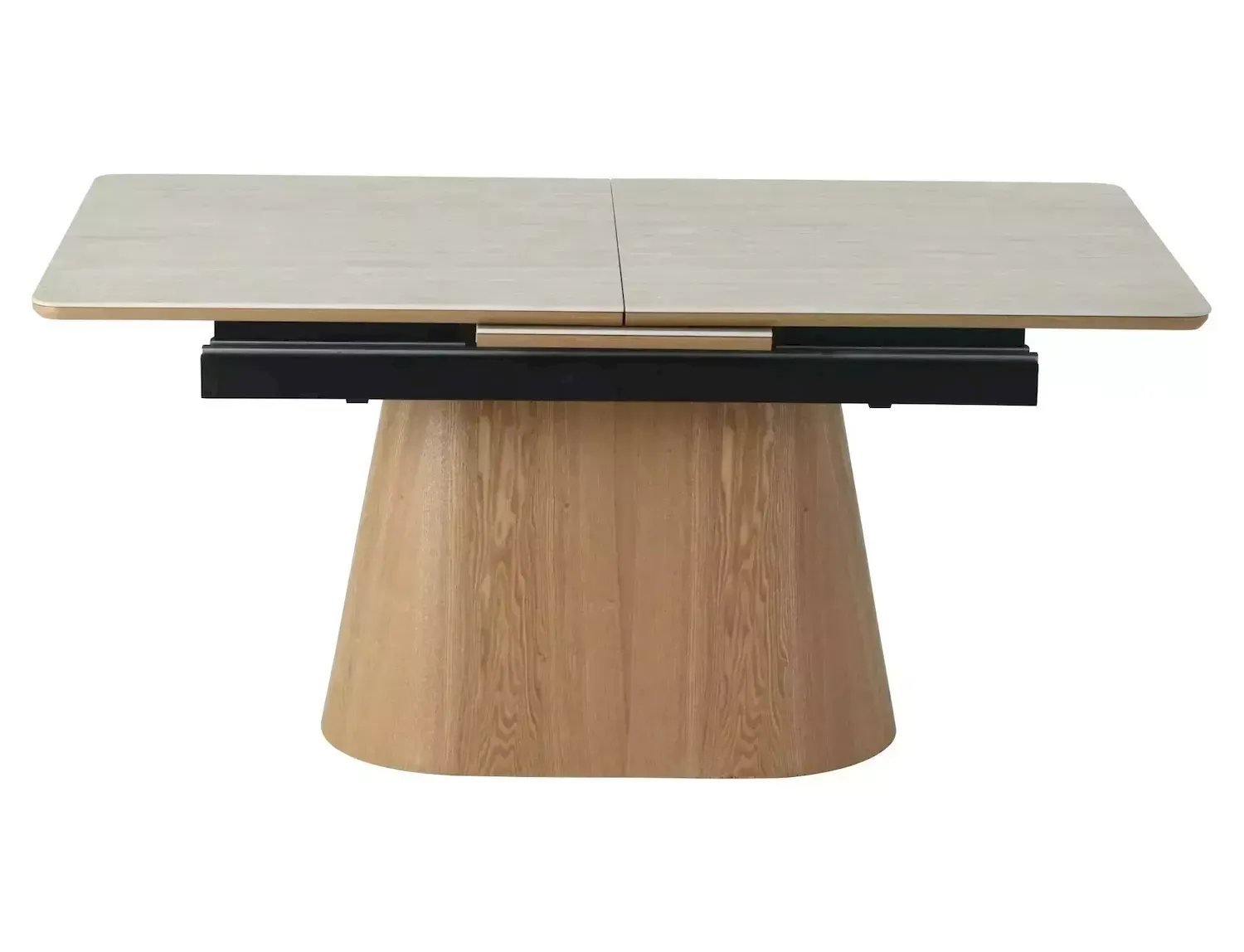 Stół rozkładany ceramiczny MONACO 90x160(200) travertine beż mat stelaż dąb - MONACOSZTRC160