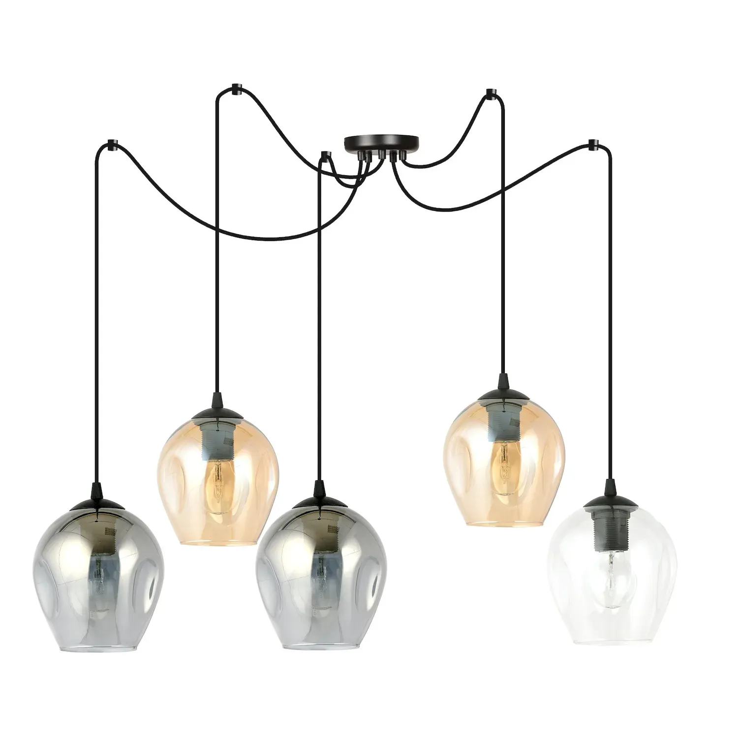 Lampa wisząca pająk LEVEL 5 czarny MIX Lampa wisząca pająk LEVEL 5 czarny MIX