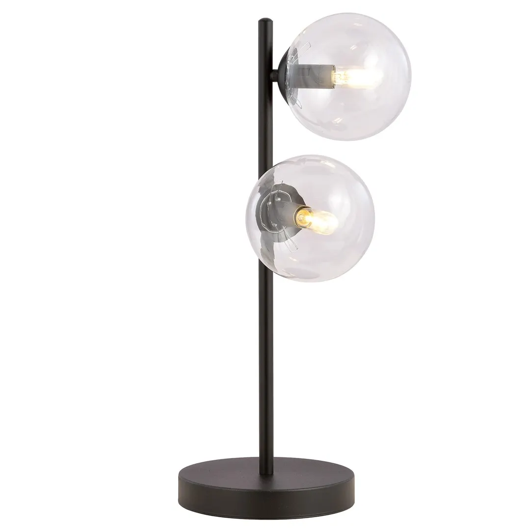 Lampka nocna ROSSI LN2 czarny transparentny