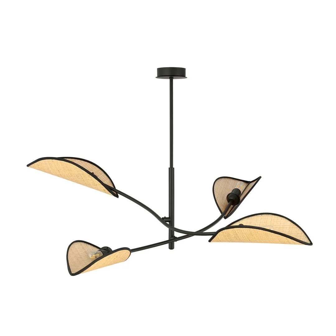 Lampa wisząca LOTUS 4 czarny brązowy — zdjęcie 2