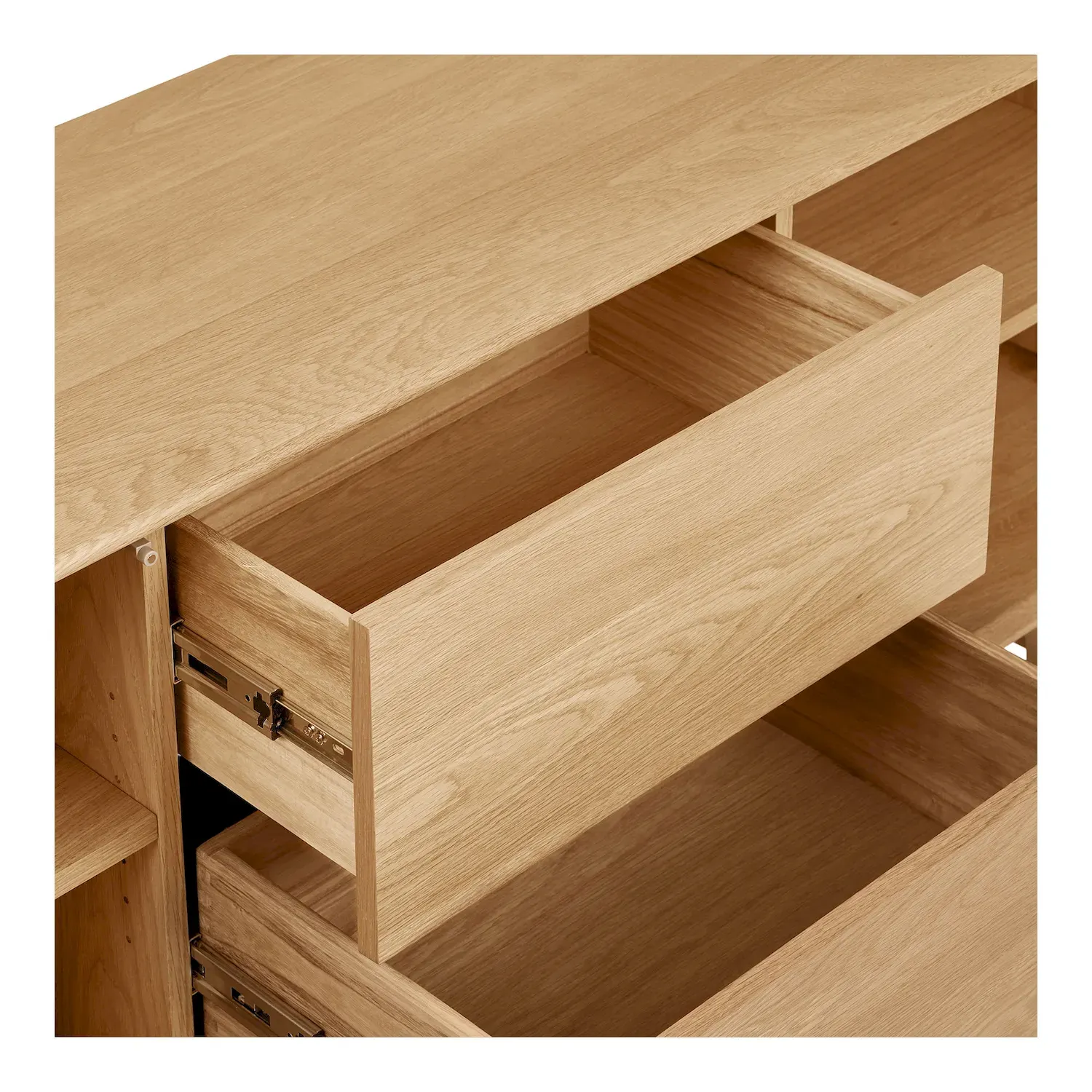 Komoda drewniana 2-drzwiowa z 2 szufladami DARWIN 180cm naturalny - 3150100