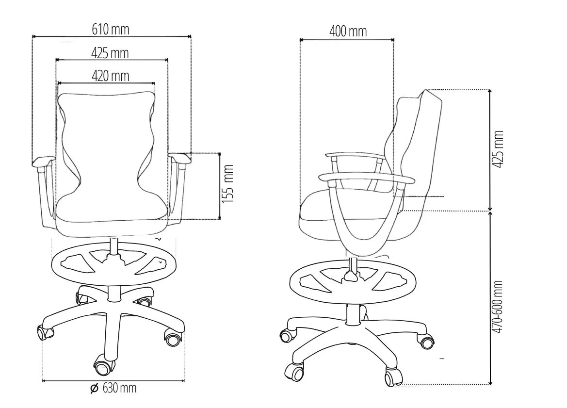 Krzesło młodzieżowe Norm biały Visto 06 rozmiar 6 WK+P - MB-L-6-A-B-VS06