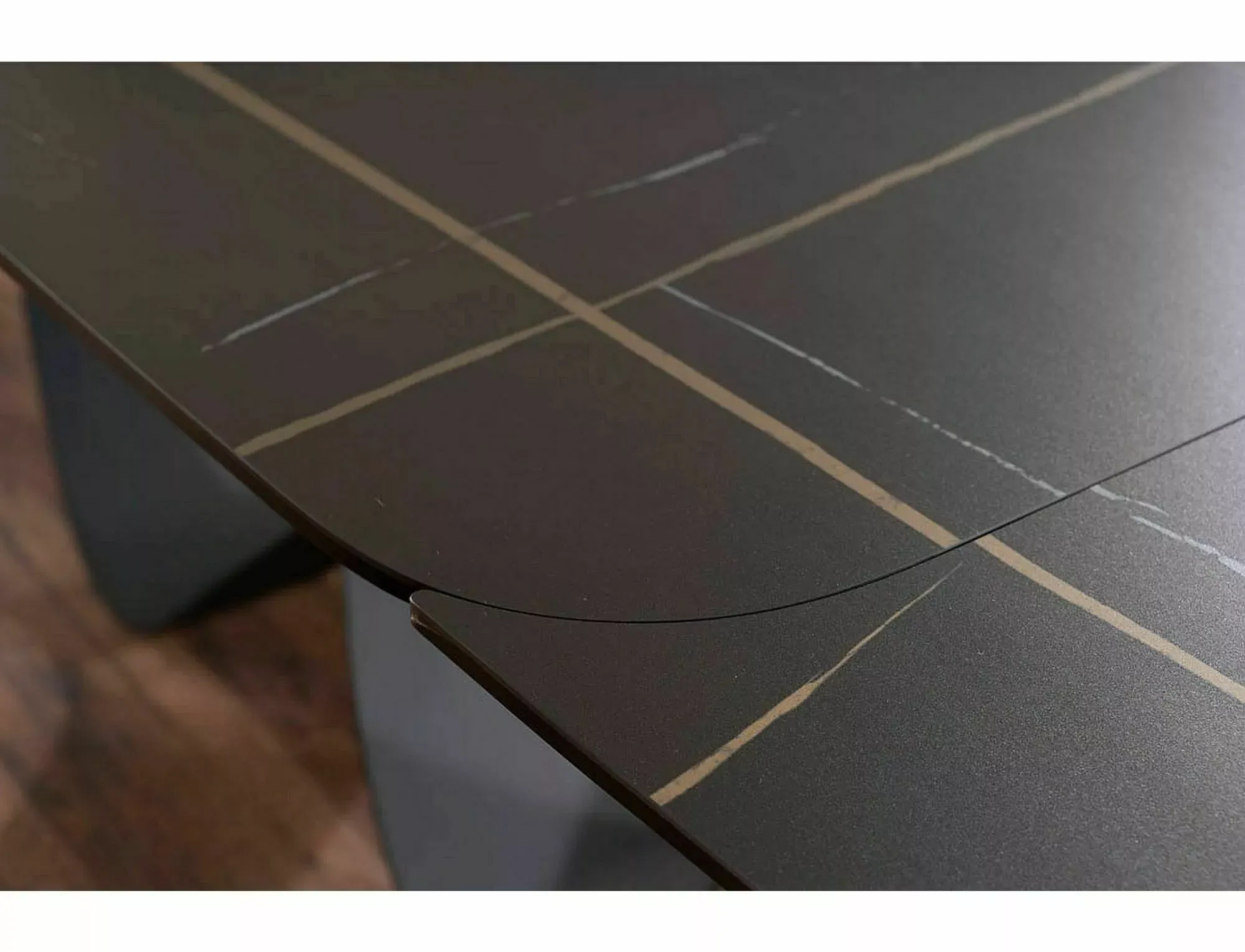 Stół rozkładany INFINITY CERAMIC 95x160(240) Azario Black czarny stelaż czarny Signal — zdjęcie 7