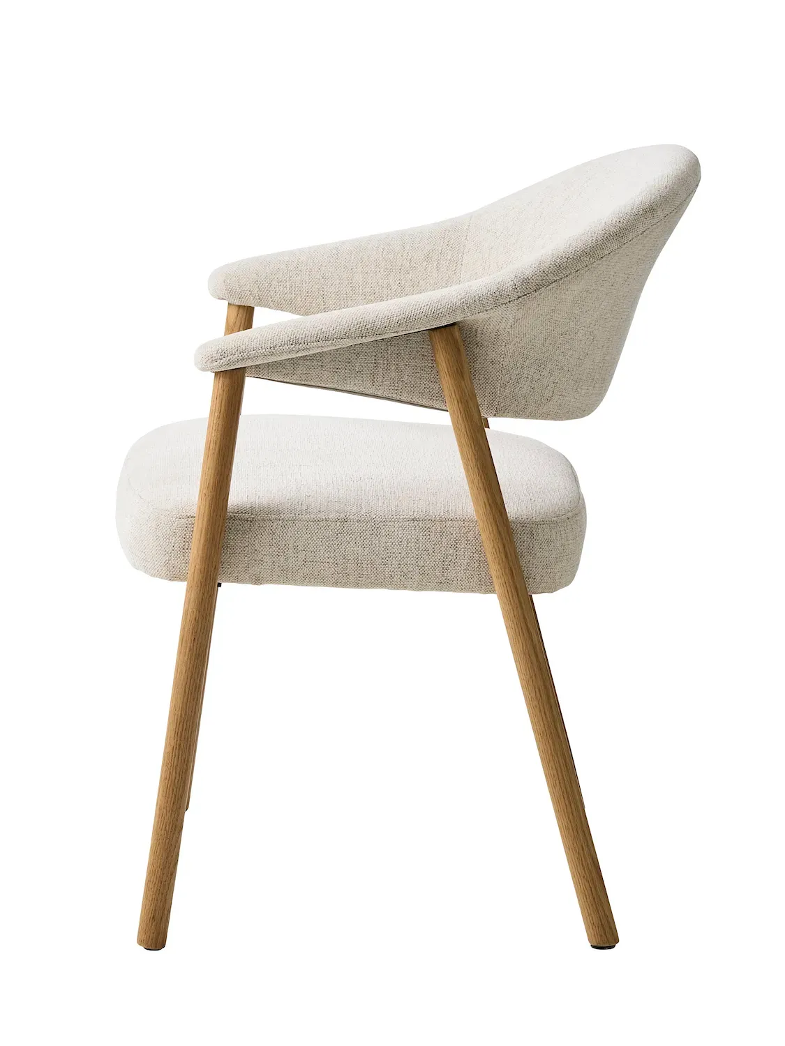 Krzesło tapicerowane ELK z podłokietnikami - piaskowy, naturalny - UN_56160000