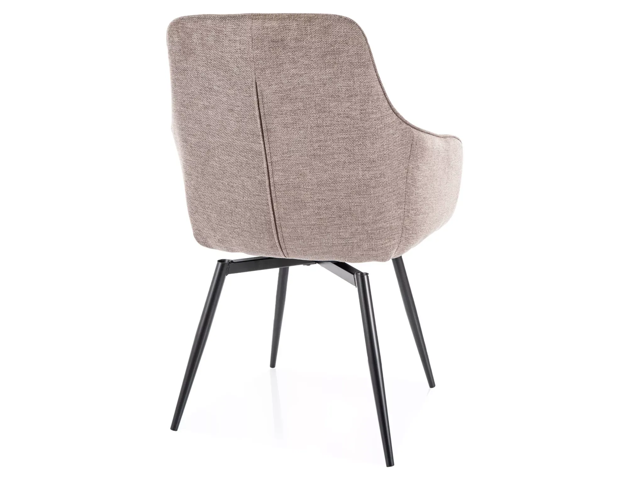 Krzesło obrotowe tapicerowane SERVIO BREGO 34 pikowane beżowy czarne nogi - SERVIOBRCBE