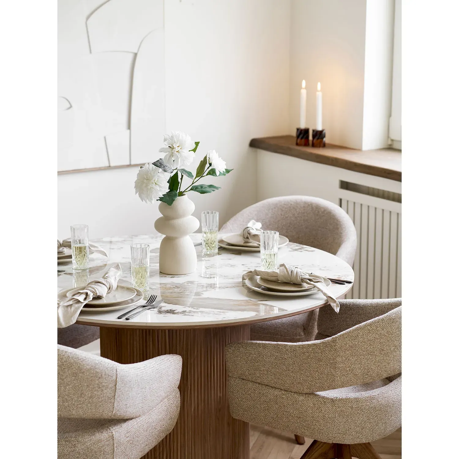 Talerz obiadowy ceramiczny VIOLA 21 zestaw 4szt. beżowy - 4720003