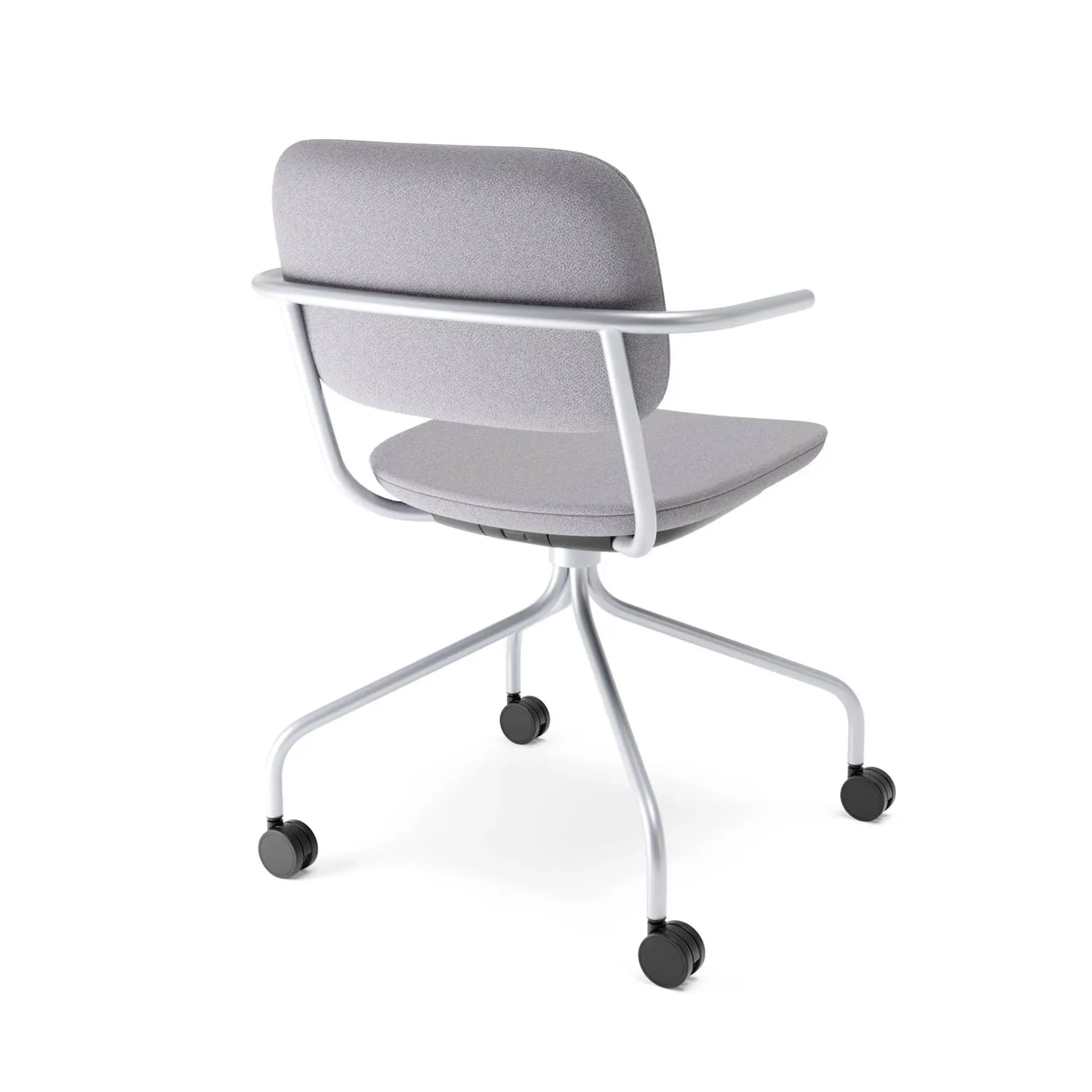 Krzesło na kółkach Normo 500HC z podłokietnikami, Szary - EKN0000001