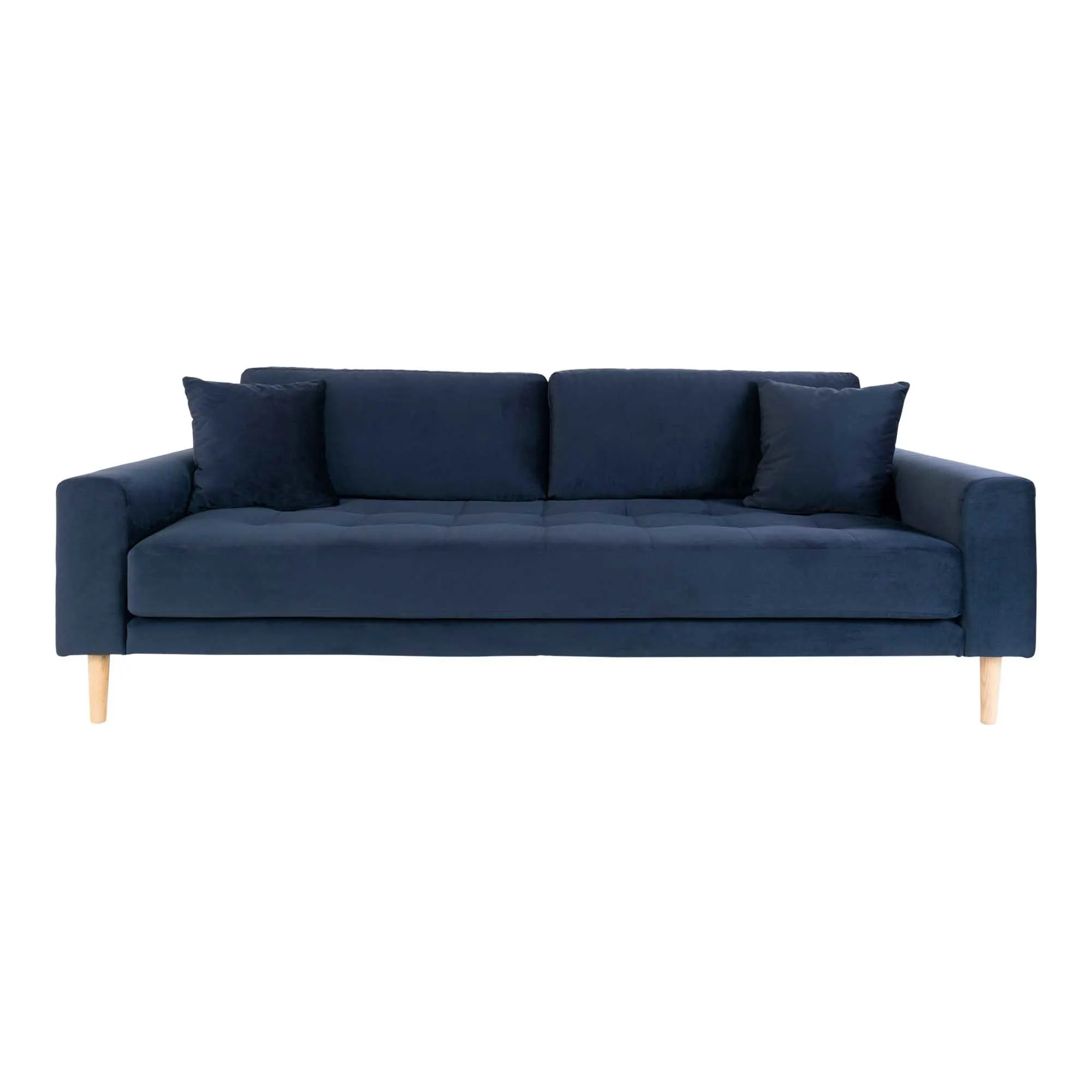 Sofa wypoczynkowa LIDO 3-osobowa 210 cm - ciemnoniebieski, naturalny - 1301443