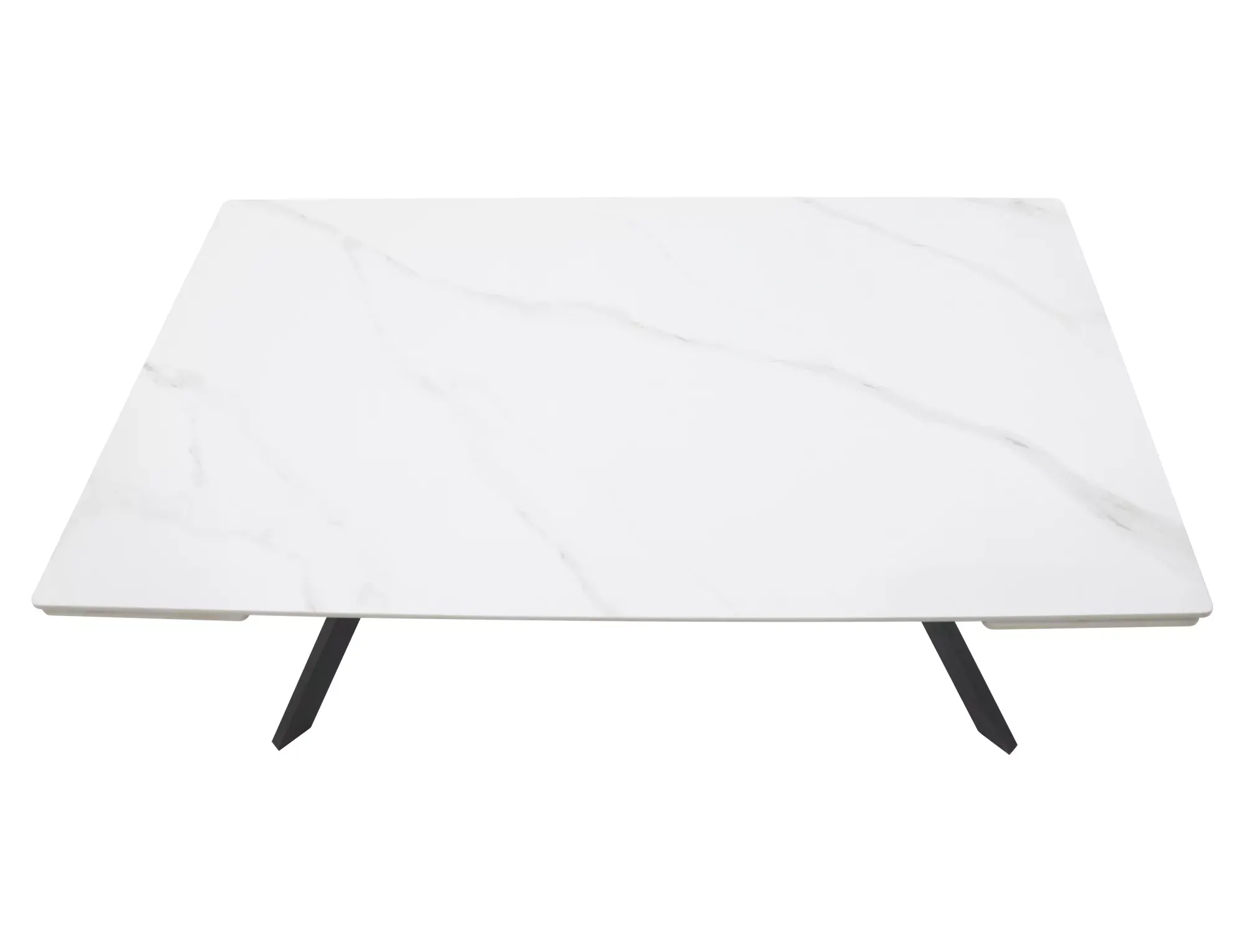 Stół rozkładany ceramiczny IMPERIA 90x160-220 biały mat stelaż czarny - IMPERIABC160