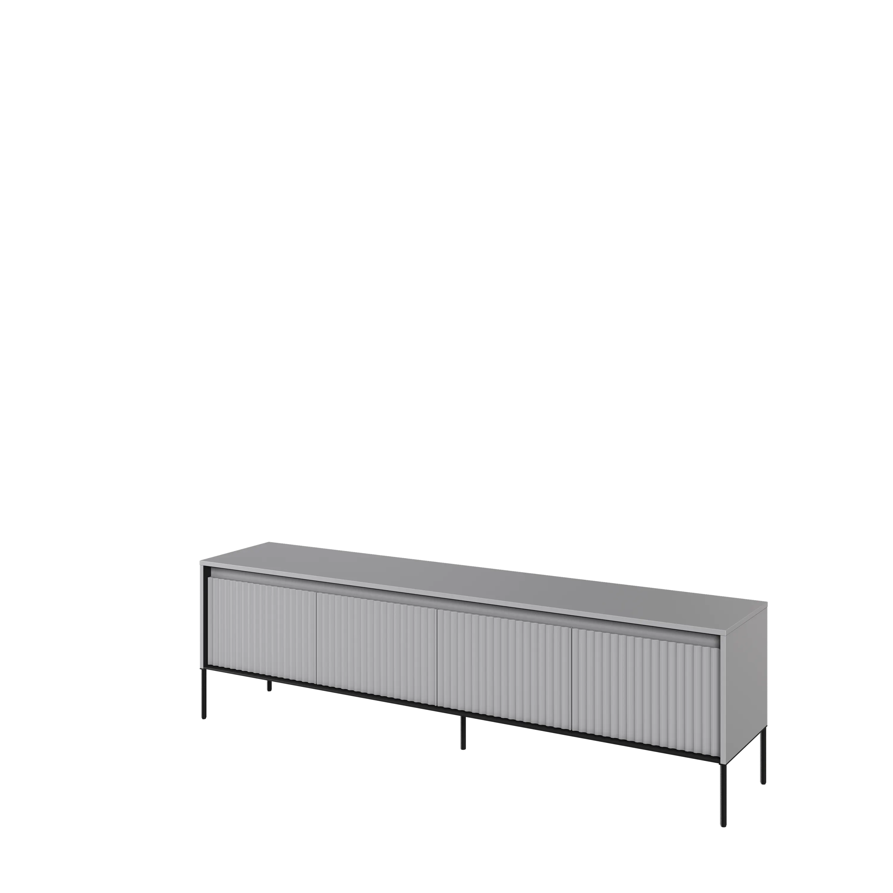 Szafka RTV z oświetleniem TREND TR-06 4D 192cm szary/czarny