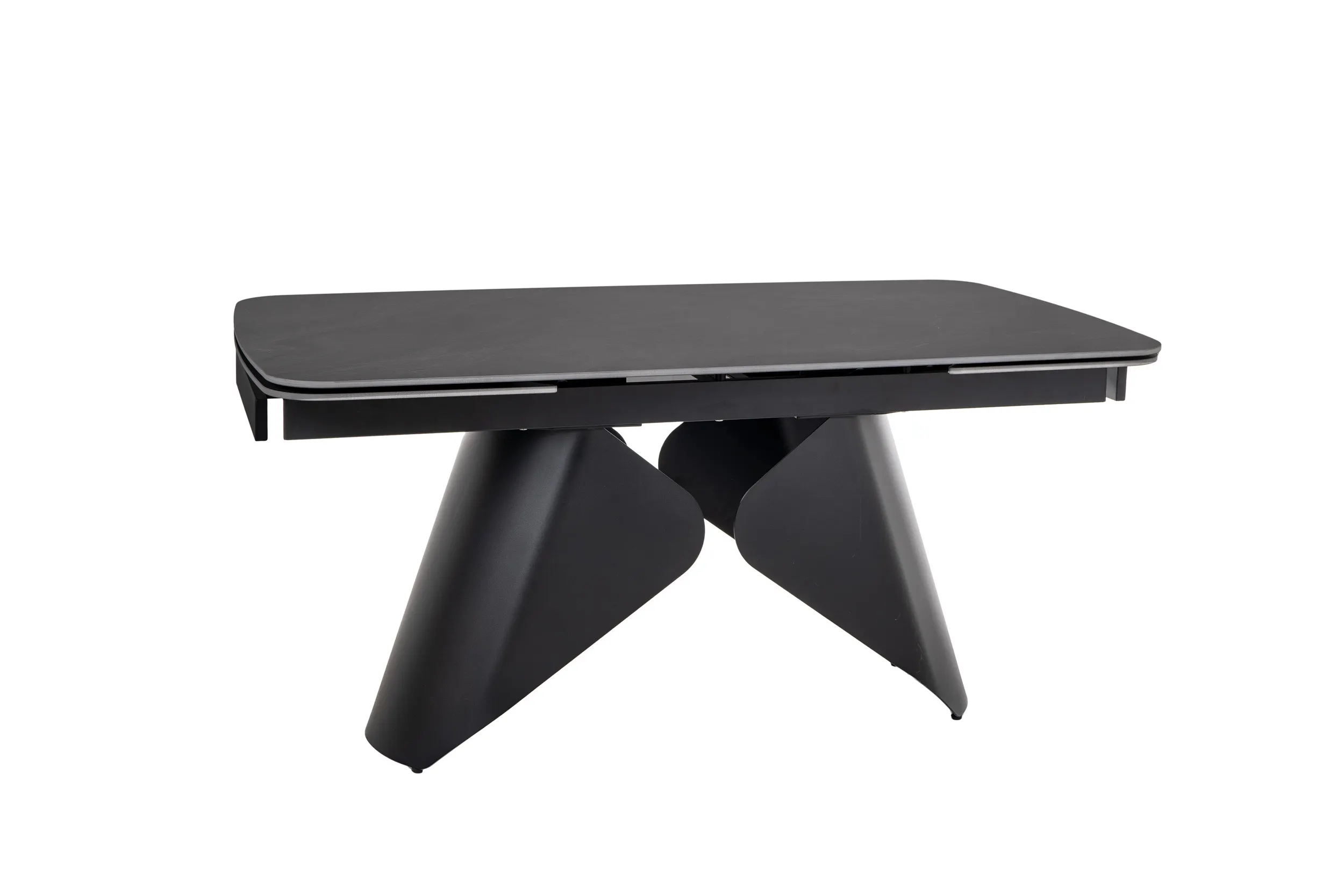 Stół rozkładany ARMANDO 90x160(240) ceramiczny blat czarny mat stelaż czarny mat - ARMANDOC160