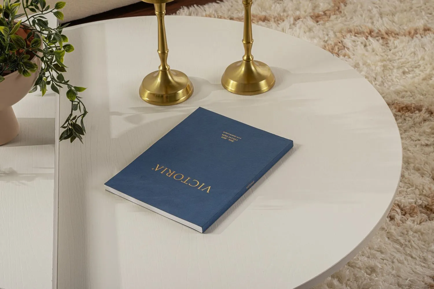 Stolik kawowy 2-elementowy ORION 90x90 biały efekt drewna - ASI_563NRD1901