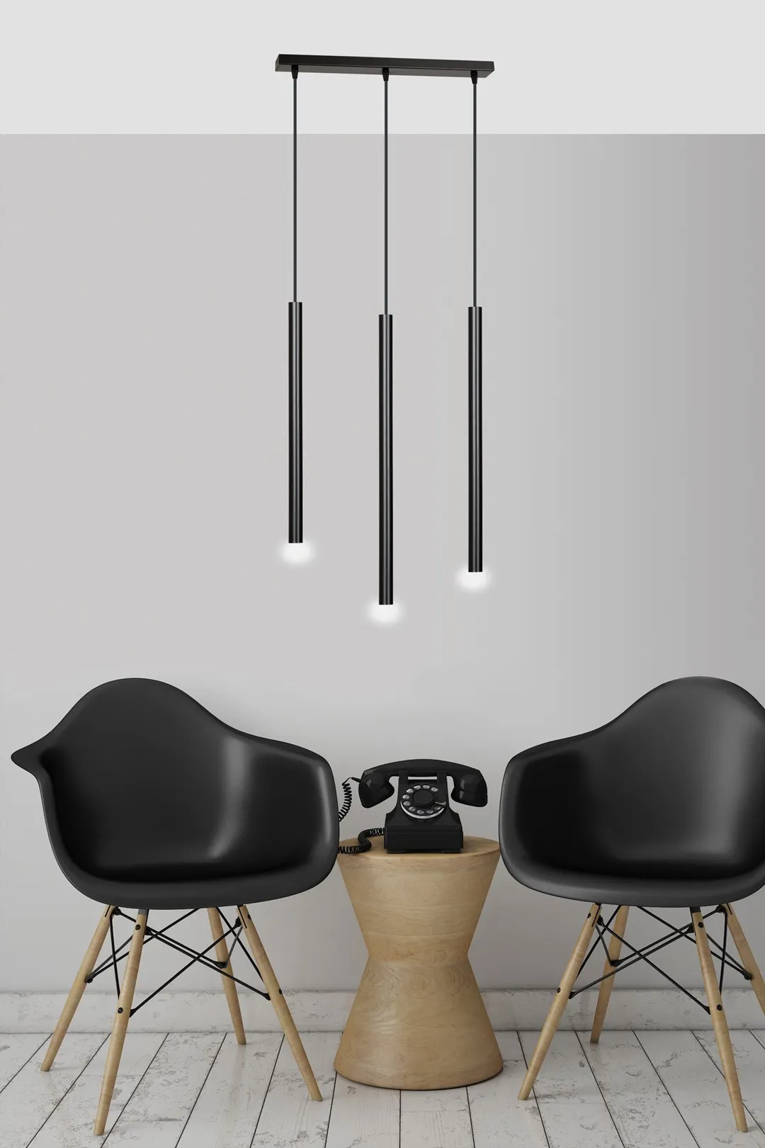 Lampa wisząca SELTER 3 czarna — zdjęcie 7