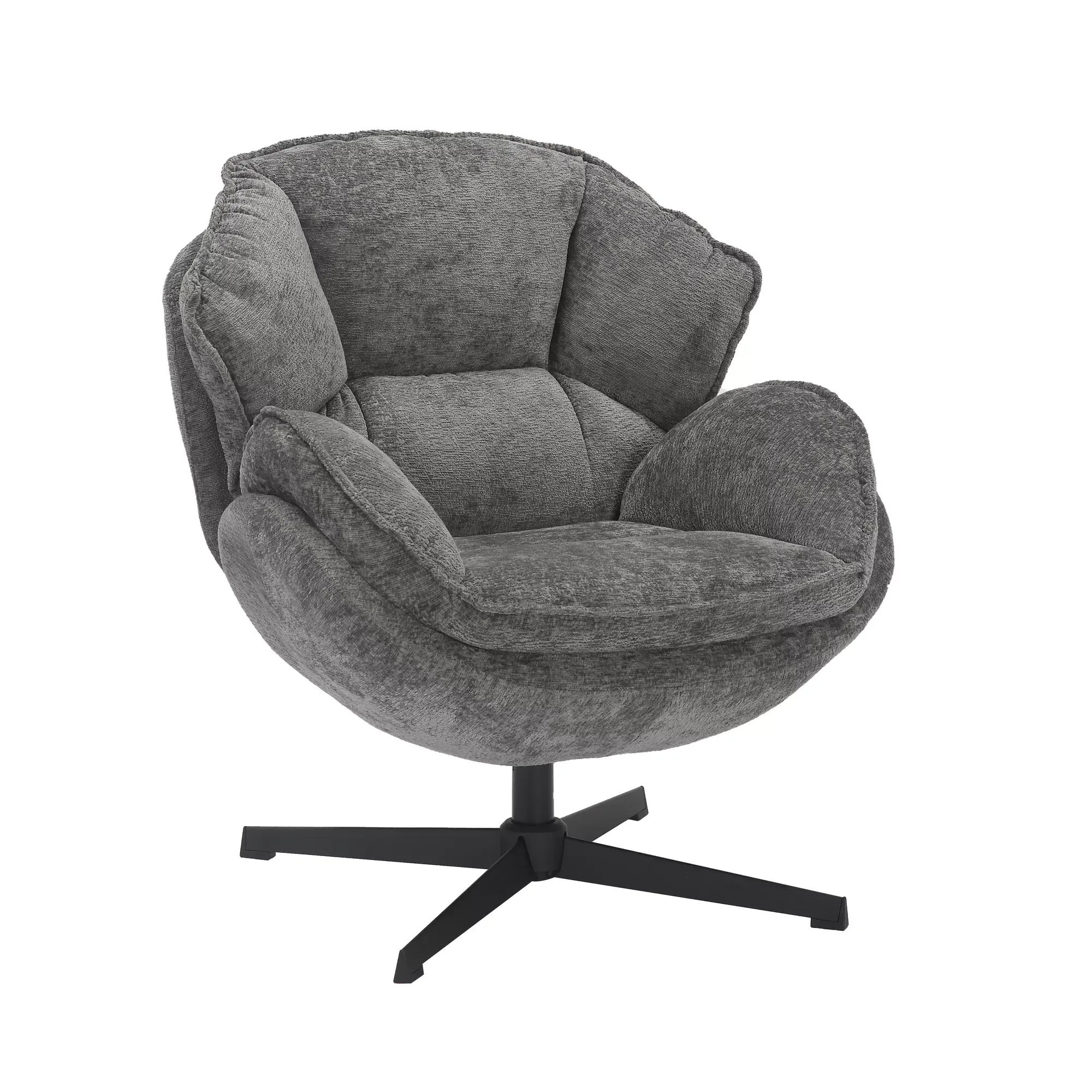 Fotel obrotowy BETTY szary/czarne nogi