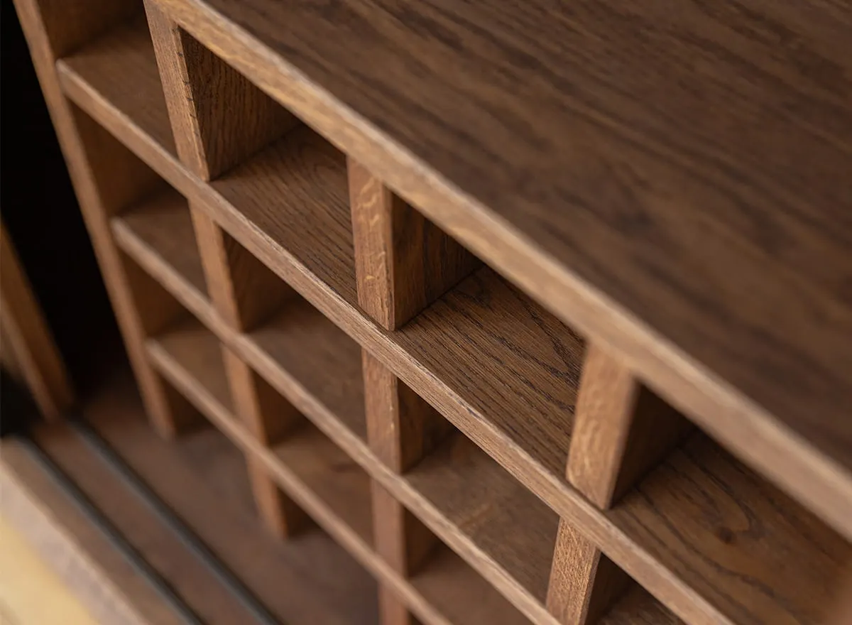 Komoda z barkiem MODERN LOFT 2-drzwiowa - tabacco - PLMOL01DT