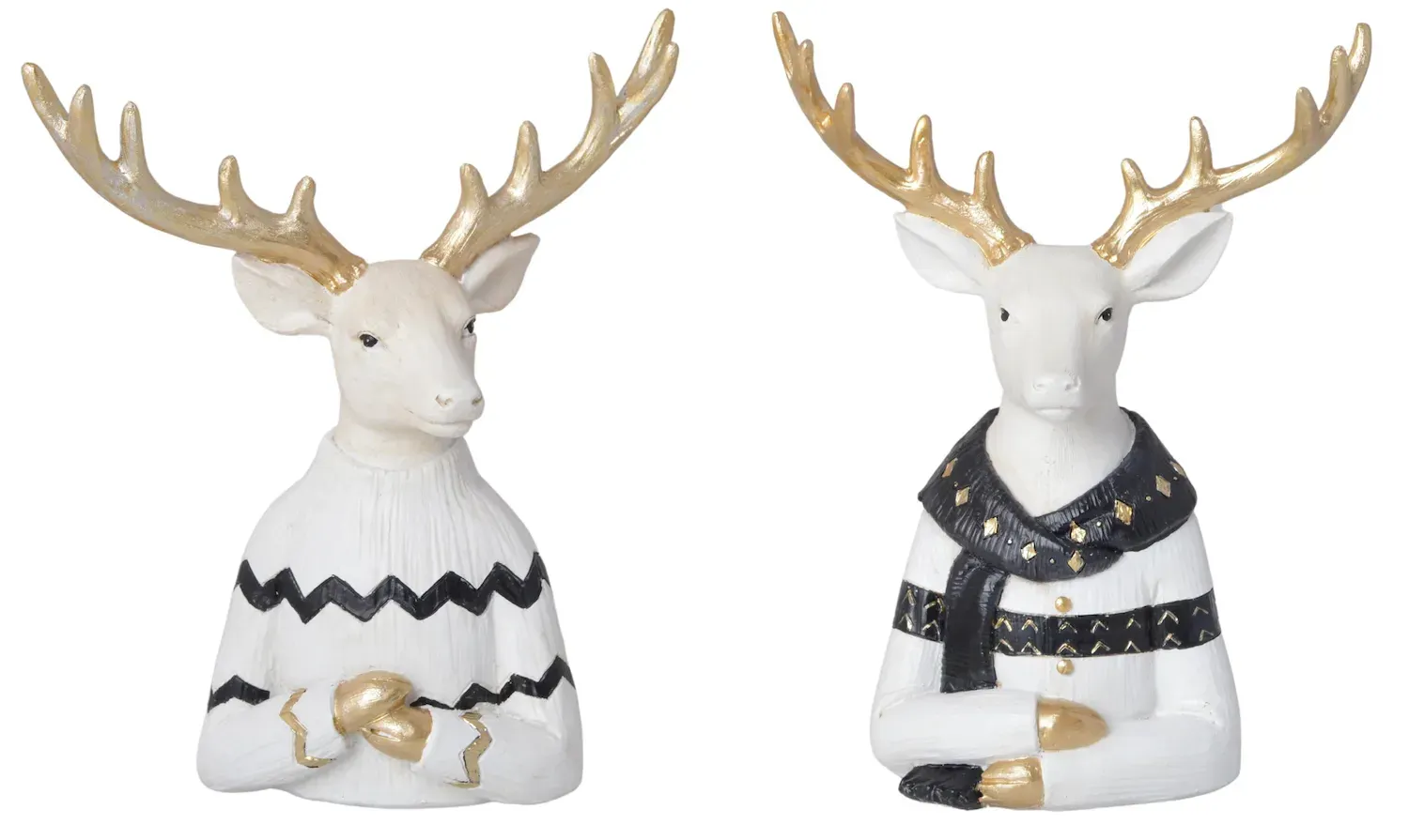 Figurka POPIERSIE RENIFERA 2 sztuki 20 cm wielokolorowe