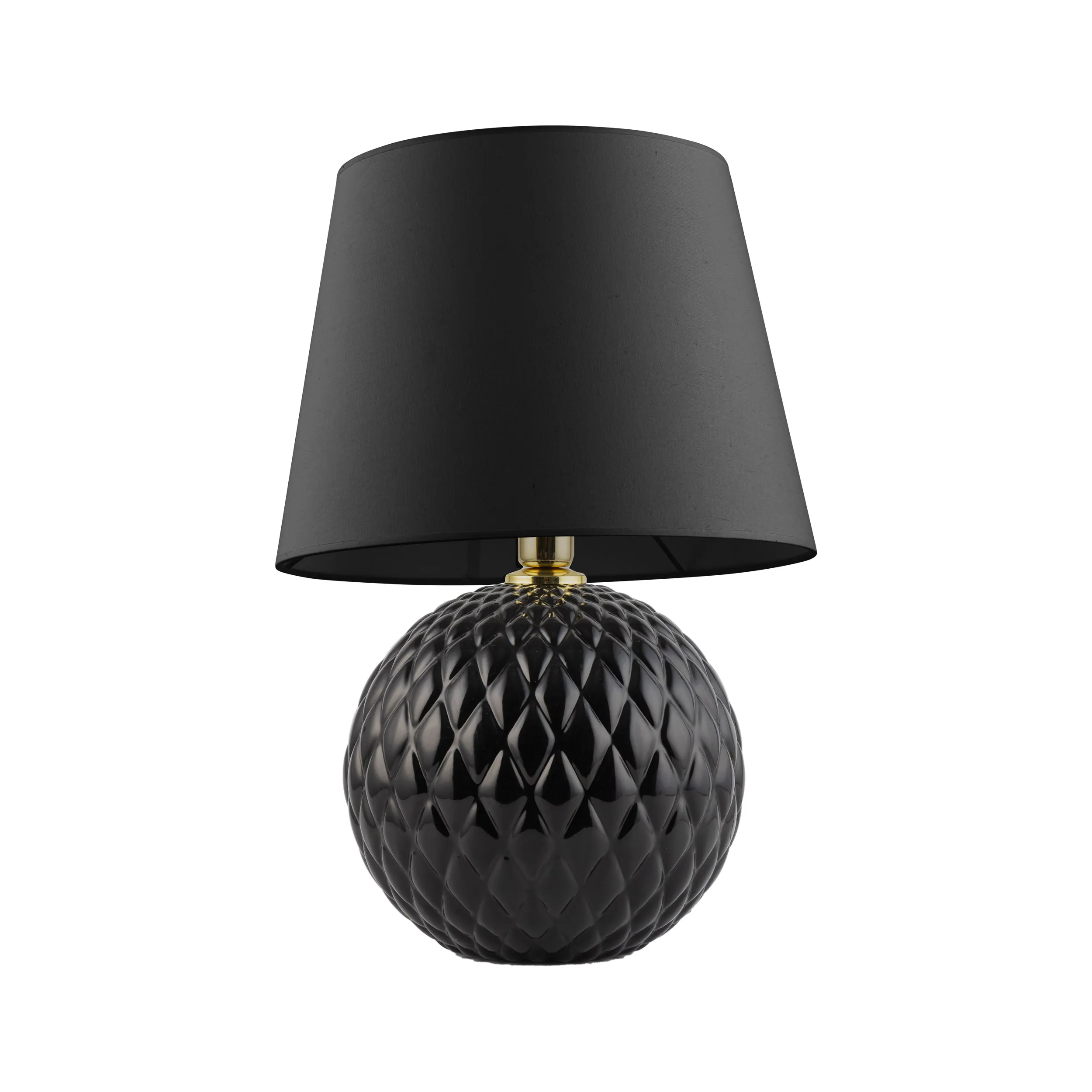 Lampka nocna SANTANA czarna ze złotym elementem 60x39cm