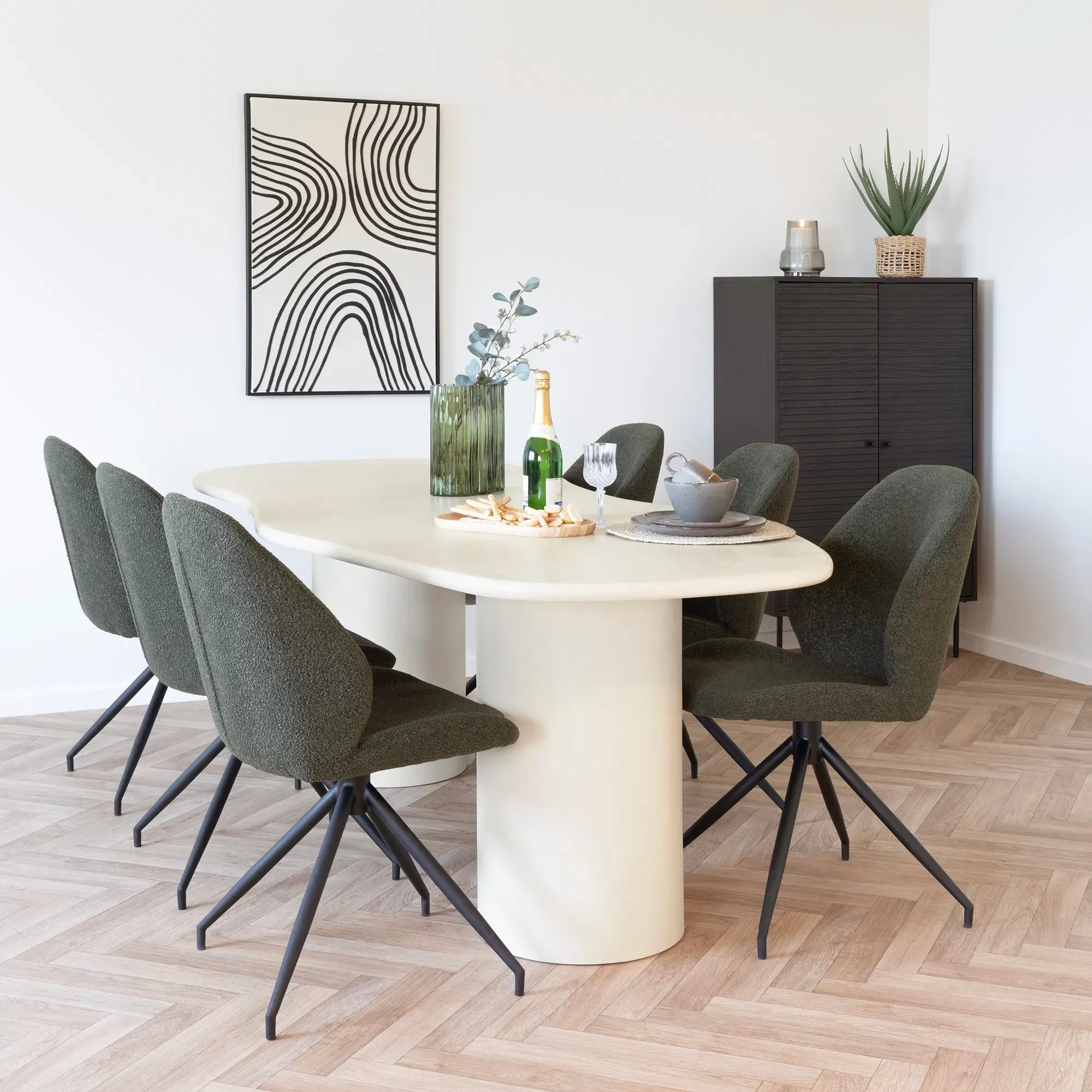 Stół do jadalni MARANOLA imitacja cementu 96x200x76 cm - 2203100