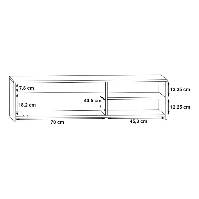 Szafka RTV CLIF z klapą i wnęką - old wood vintage, beton - PCOT11-C754