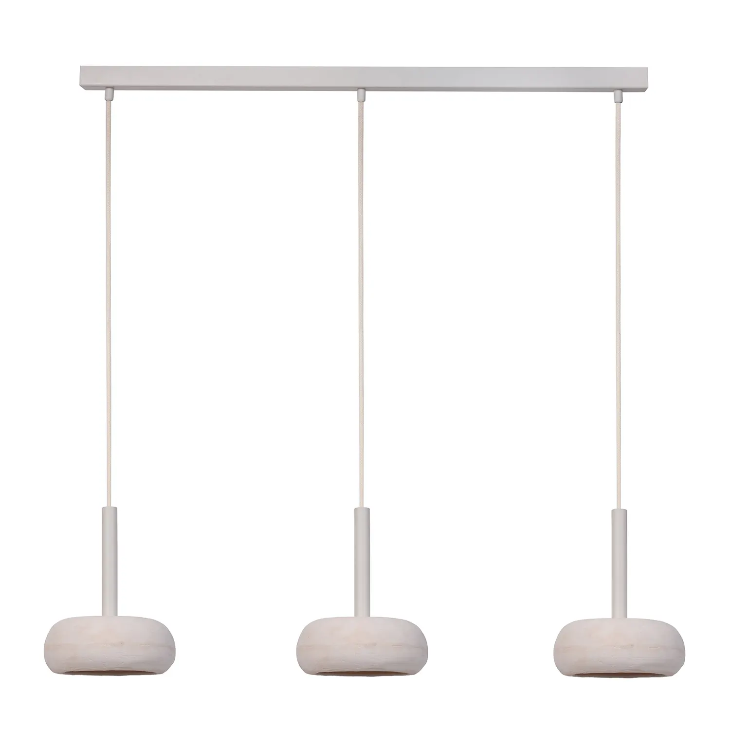 Lampa wisząca OTTO 3 prosta ceramiczny klosz beżowa Lampa, Wewnątrz, Pokój, Bateria prysznicowa, Zabawka