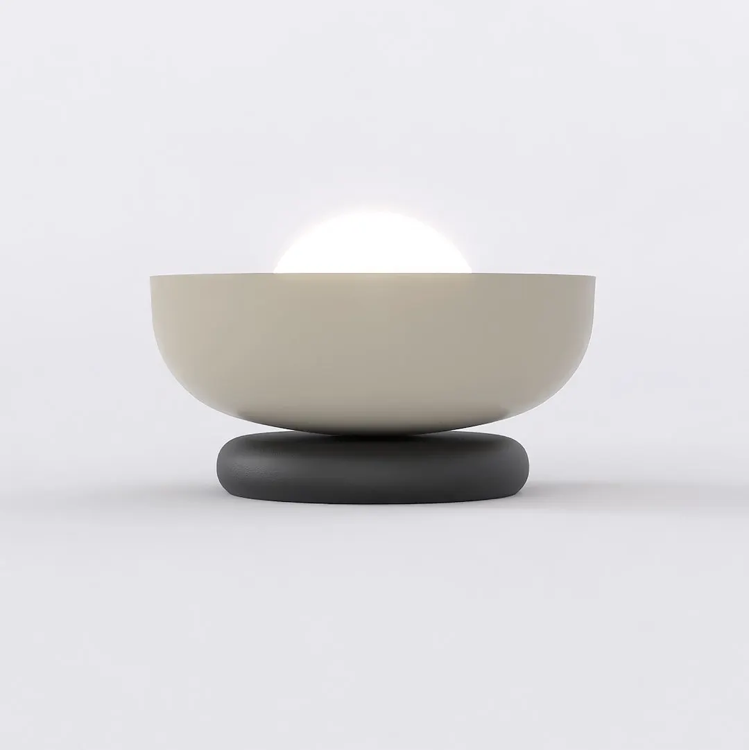 Lampka nocna metalowa OZZY LN1 beżowa — zdjęcie 2