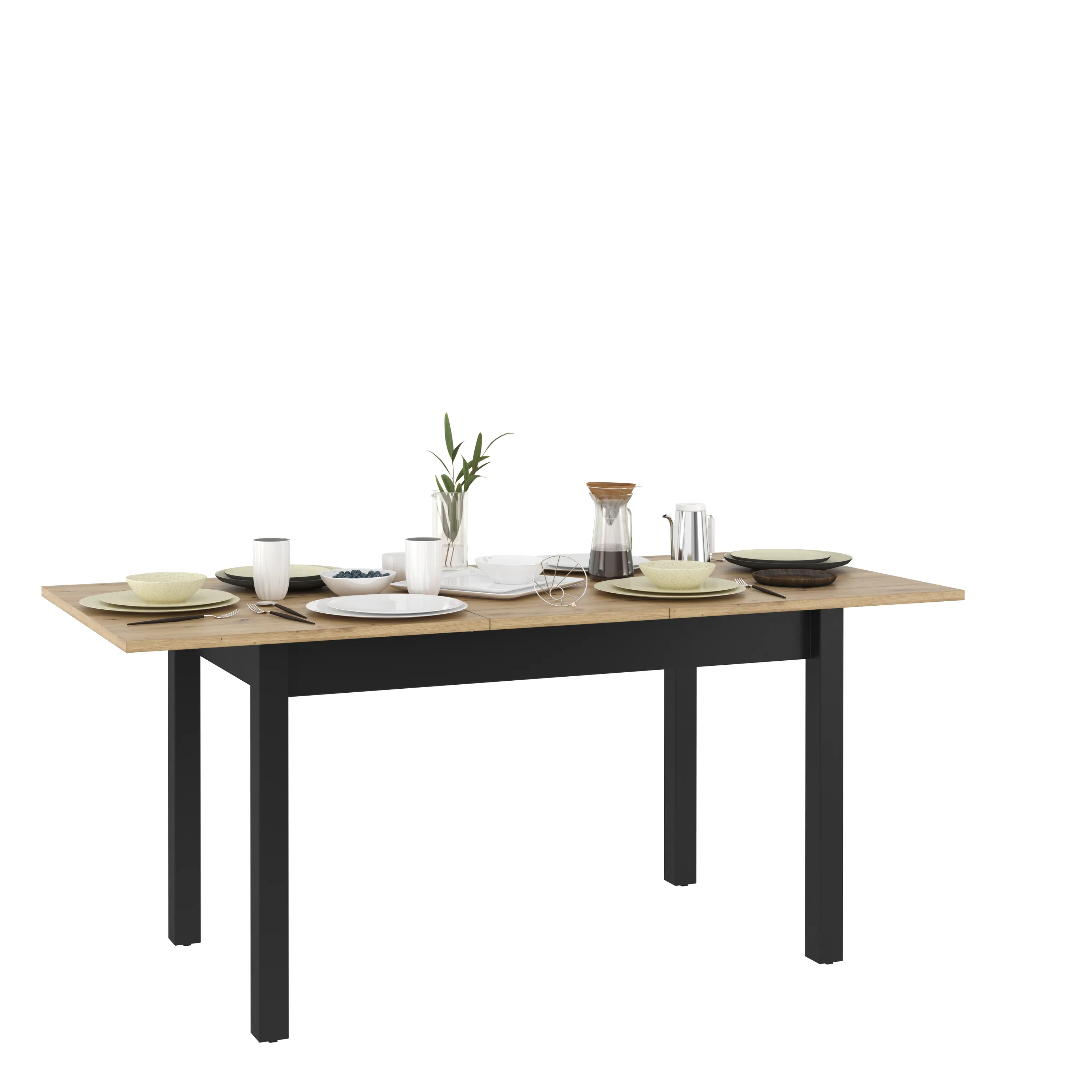 Stół rozkładany 146(186)x84 Quant QA-10 dąb artisan/czarny - QA10DAC