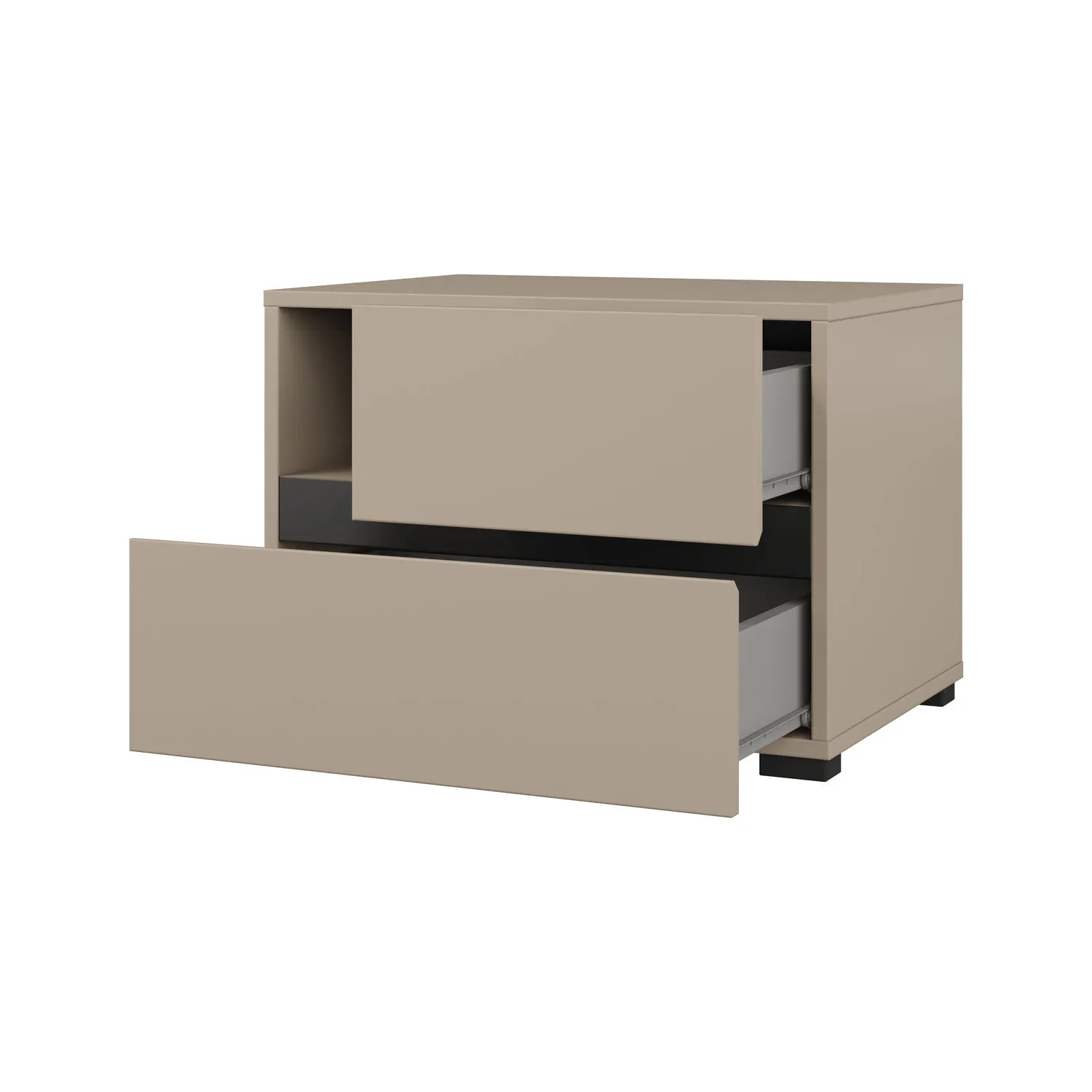 Szafka nocna z szufladami CROSS S 55x40 congo beżowo-szara - 24CWMY22