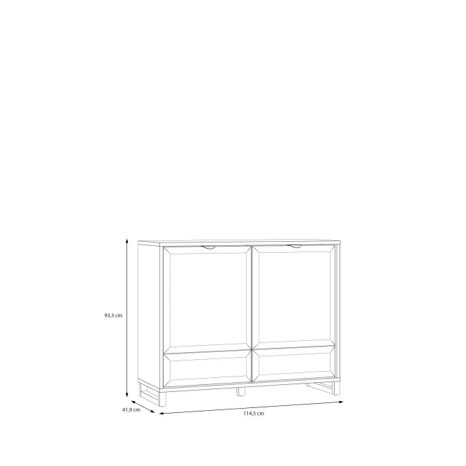 Komoda MAREDA 2-drzwiowa z szufladą - dąb valencia, piaskowy - MAQK221-M966