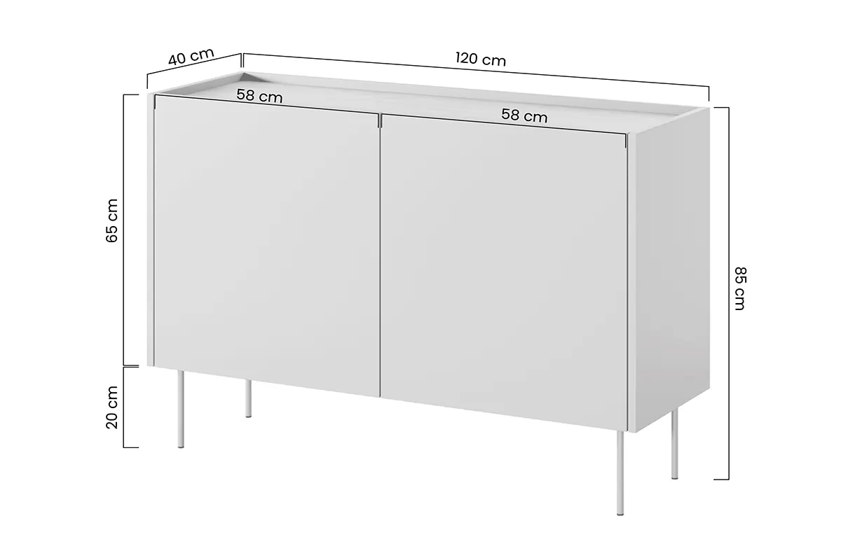 Komoda DESIN 120 2D - oliwka - dąb nagano — zdjęcie 8