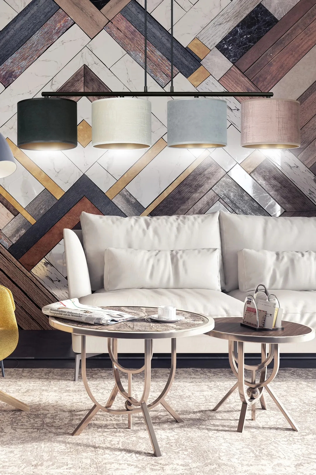 Lampa wisząca HILDE 4 Czarny MIX — zdjęcie 6
