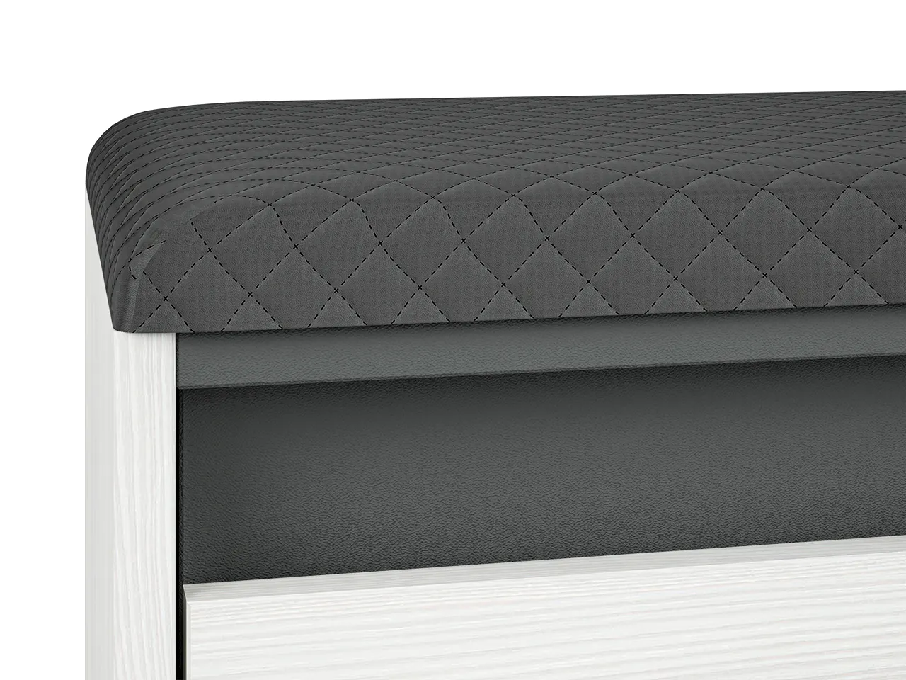 Szafka na buty z siedziskiem HYGA 02 sosna śnieżna, antracyt 70x47x34 - 1HYGA02-001