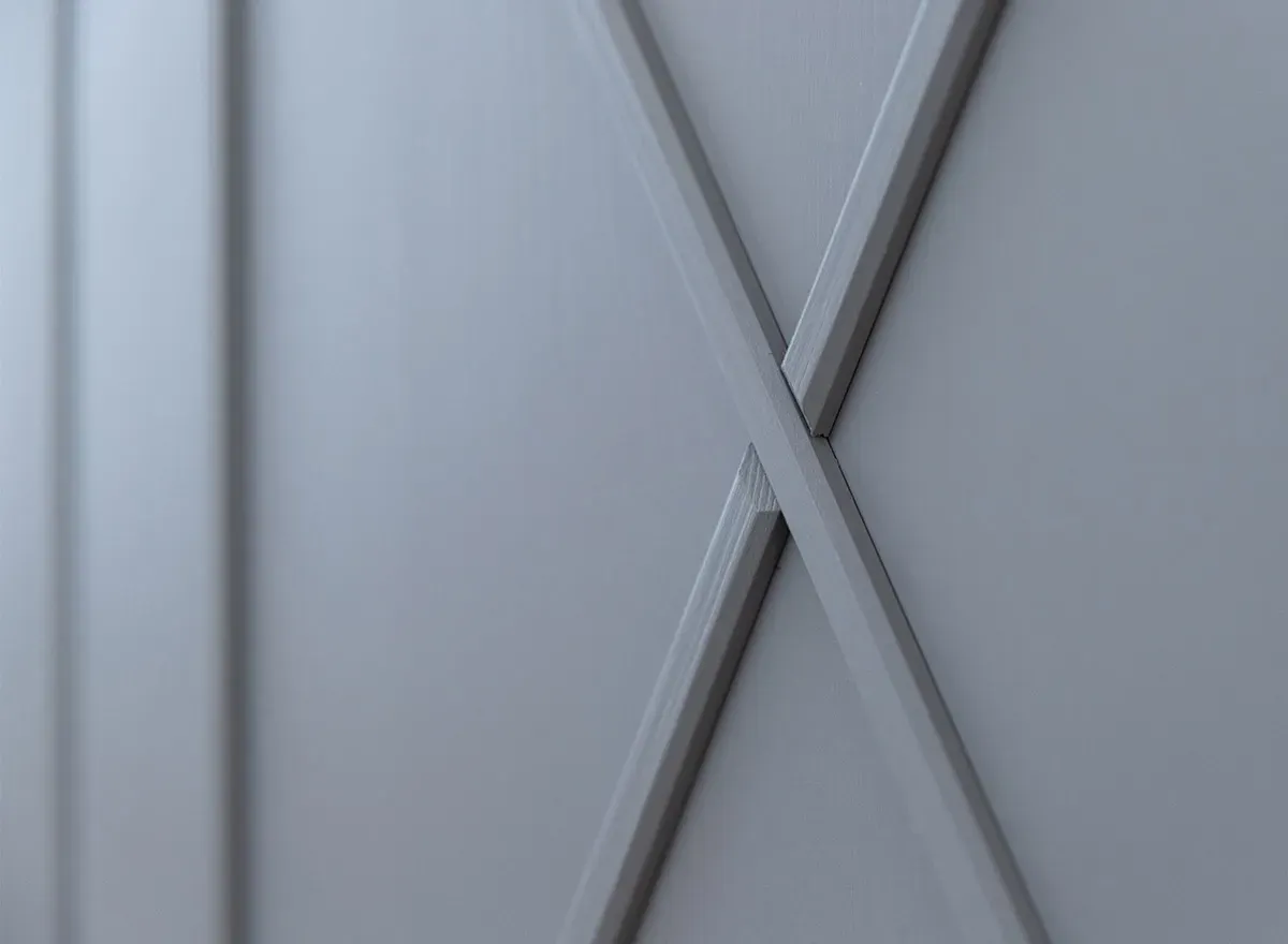 Komoda drewaniana 4-drzwiowa z 2 szufladami MARONE ELITE popielaty - PLMEL05/S