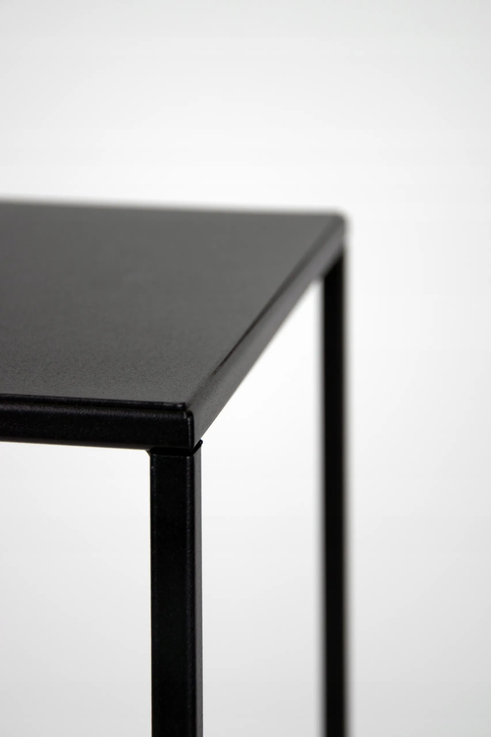 Kwietnik stojący metal drewno BREST S czarny - LD_TZ000154