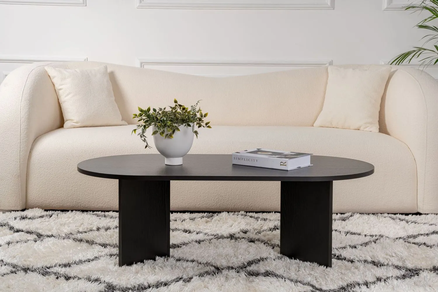 Stolik kawowy SABLE 60x120 czarny efekt drewna — zdjęcie 4