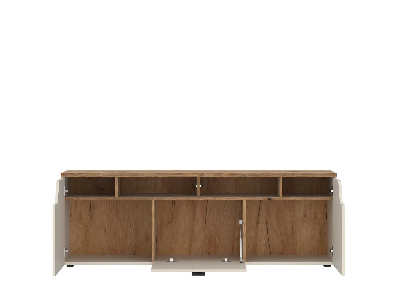 Szafka RTV 2-drzwiowa z 1 klapą CUT OUT 01 | CTUF01 | cashmere dąb coast evoke - 6000000019803