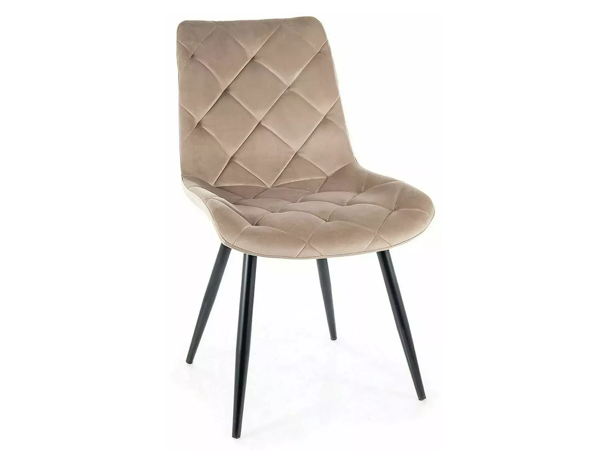 Krzesło RALPH VELVET Bluvel 40 ciemny beż czarny stelaż