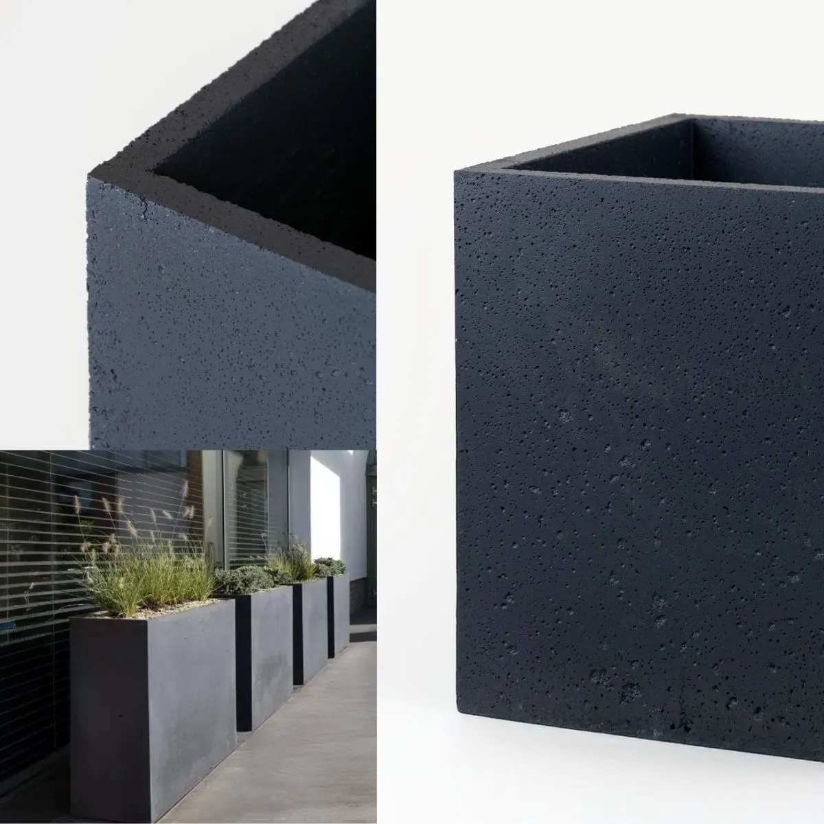 DONICZKA zewnętrzna betonowa SEVRAN 70x30x70 antracyt - LD_TZ000552