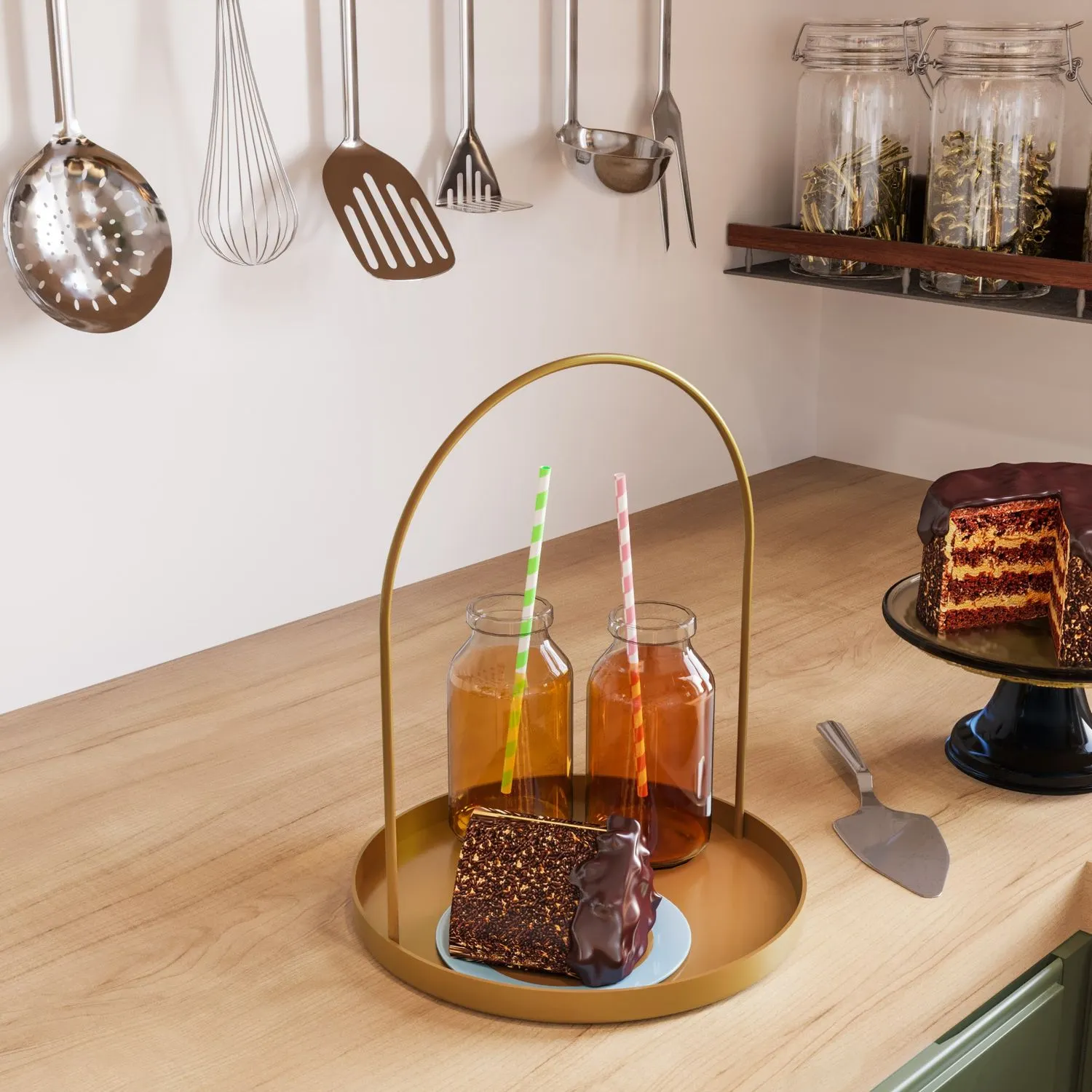 Metalowa ozdoba KOS B złota - ASI_247HFM1117