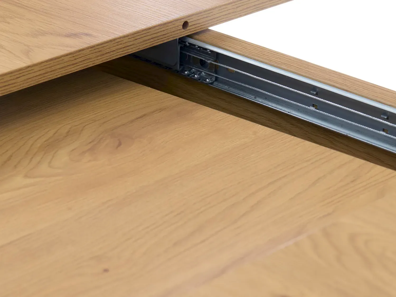 Stół okrągły rozkładany CESURA Ø120-160 Cm - naturalny, czarny - UN_53160000