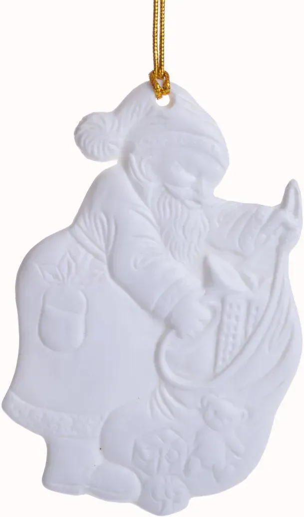 Zawieszka porcelanowa MIKOŁAJ biały