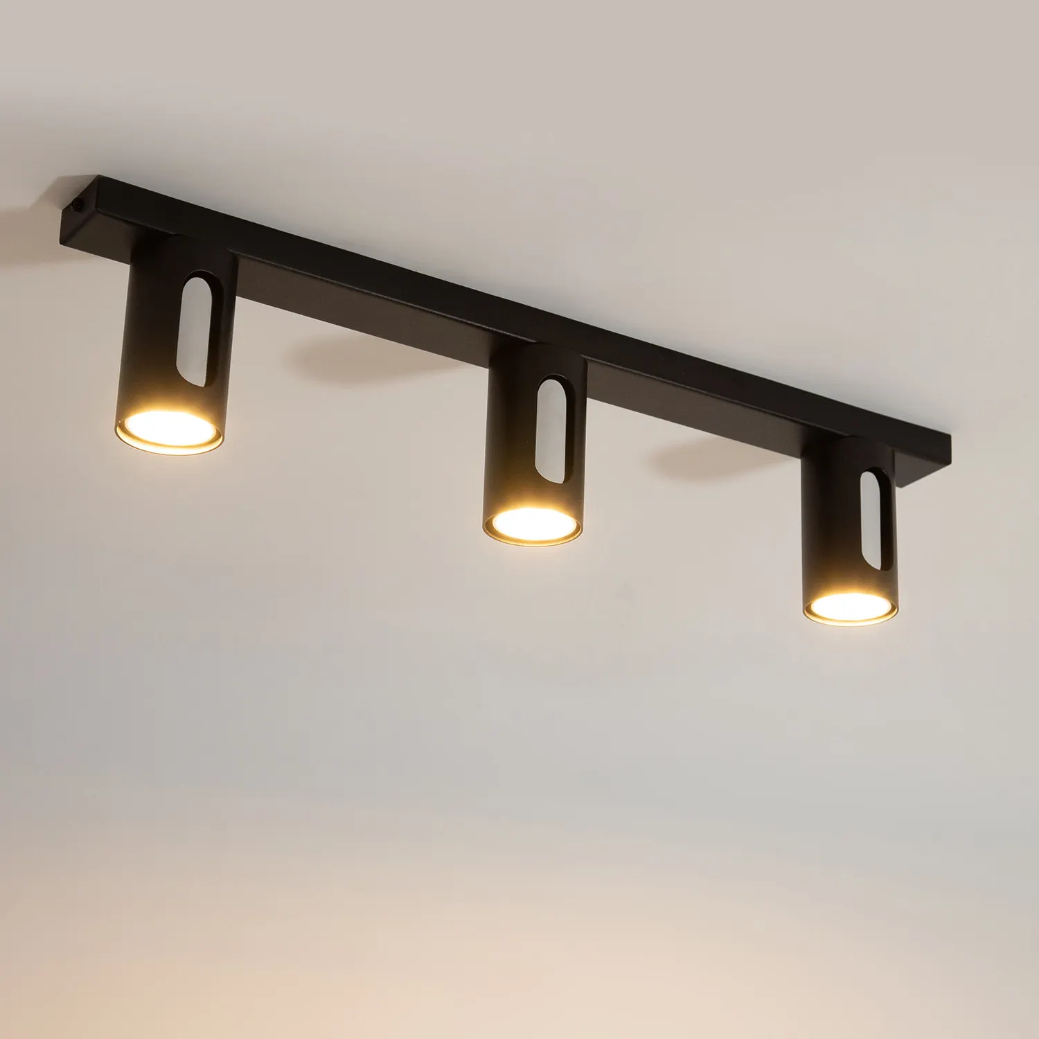 Plafon stalowy FLOW 3 czarny srebrny - SI_41210