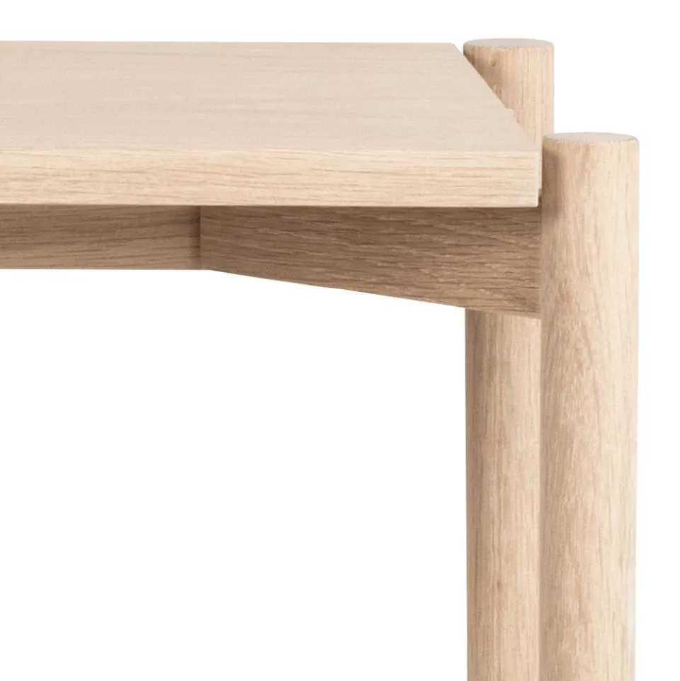 Regał NORTH fornir dębowy bielony, olejowany 86x30x89 - 0000099892