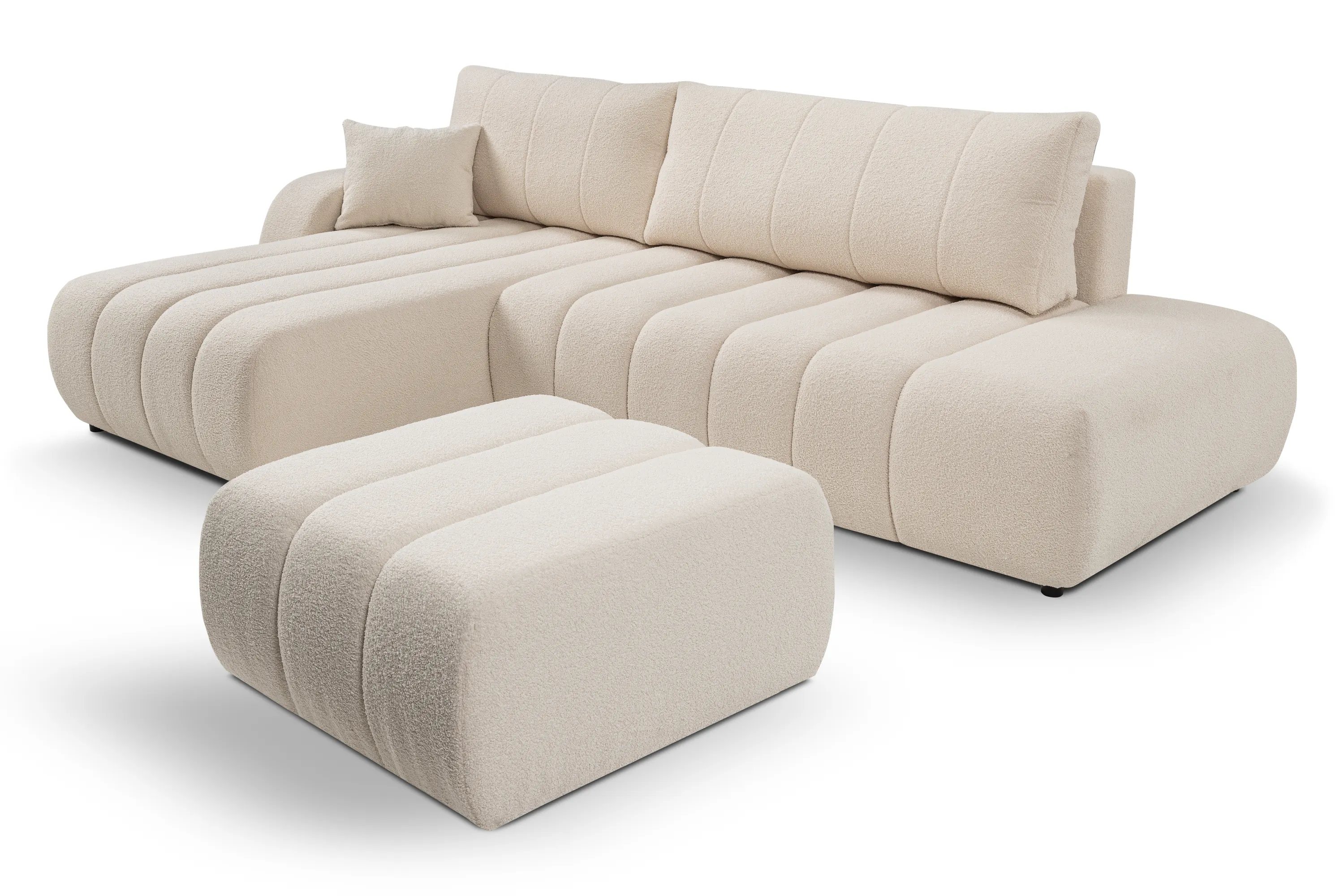 Pufa tapicerowana BALOO LAMBI 82x41 pikowana beżowa - BALOO_PU_LAMBI8