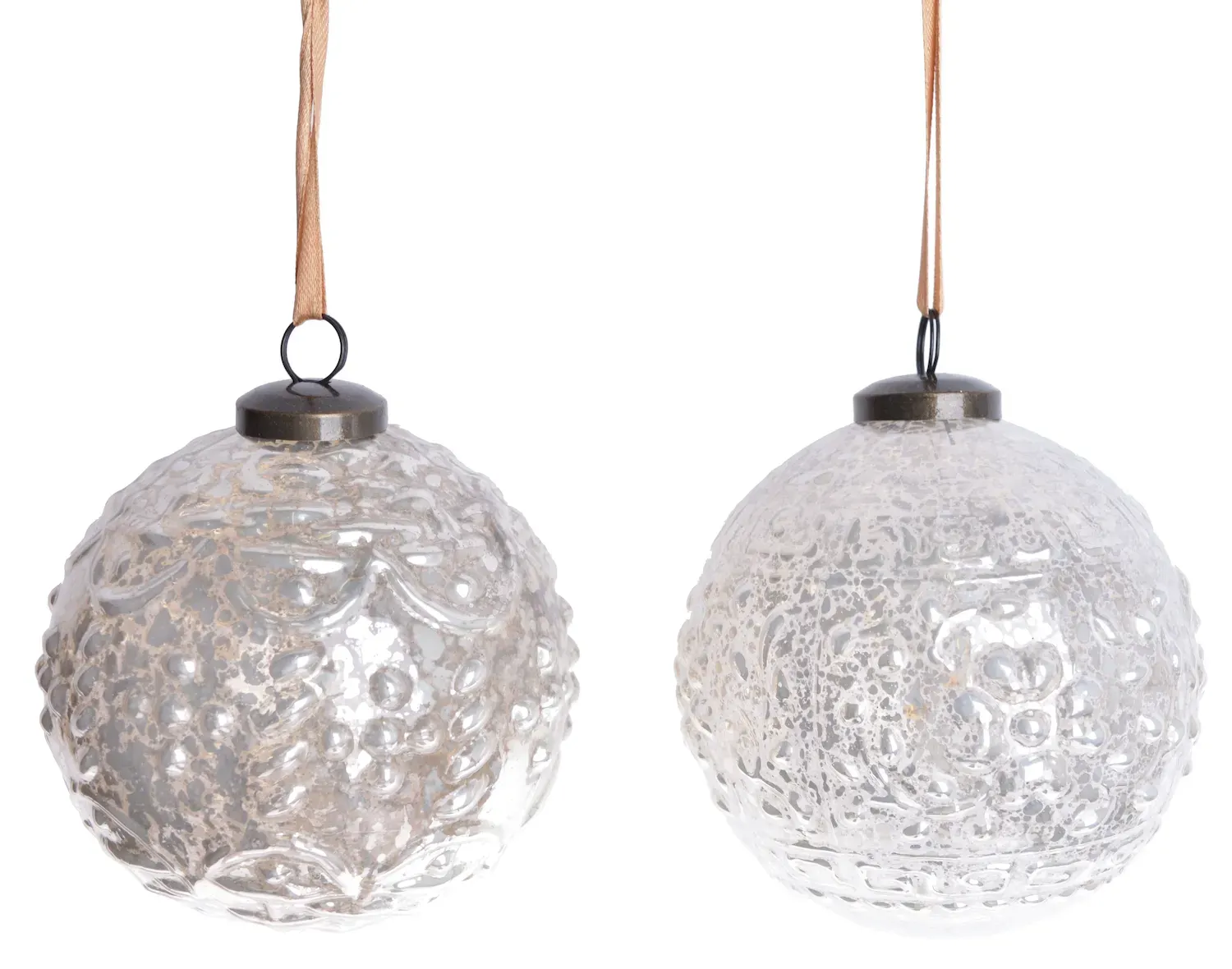 Komplet 2 bombek szklanych 3050 szampańskie Komplet 2 bombek szklanych 3050 szampańskie