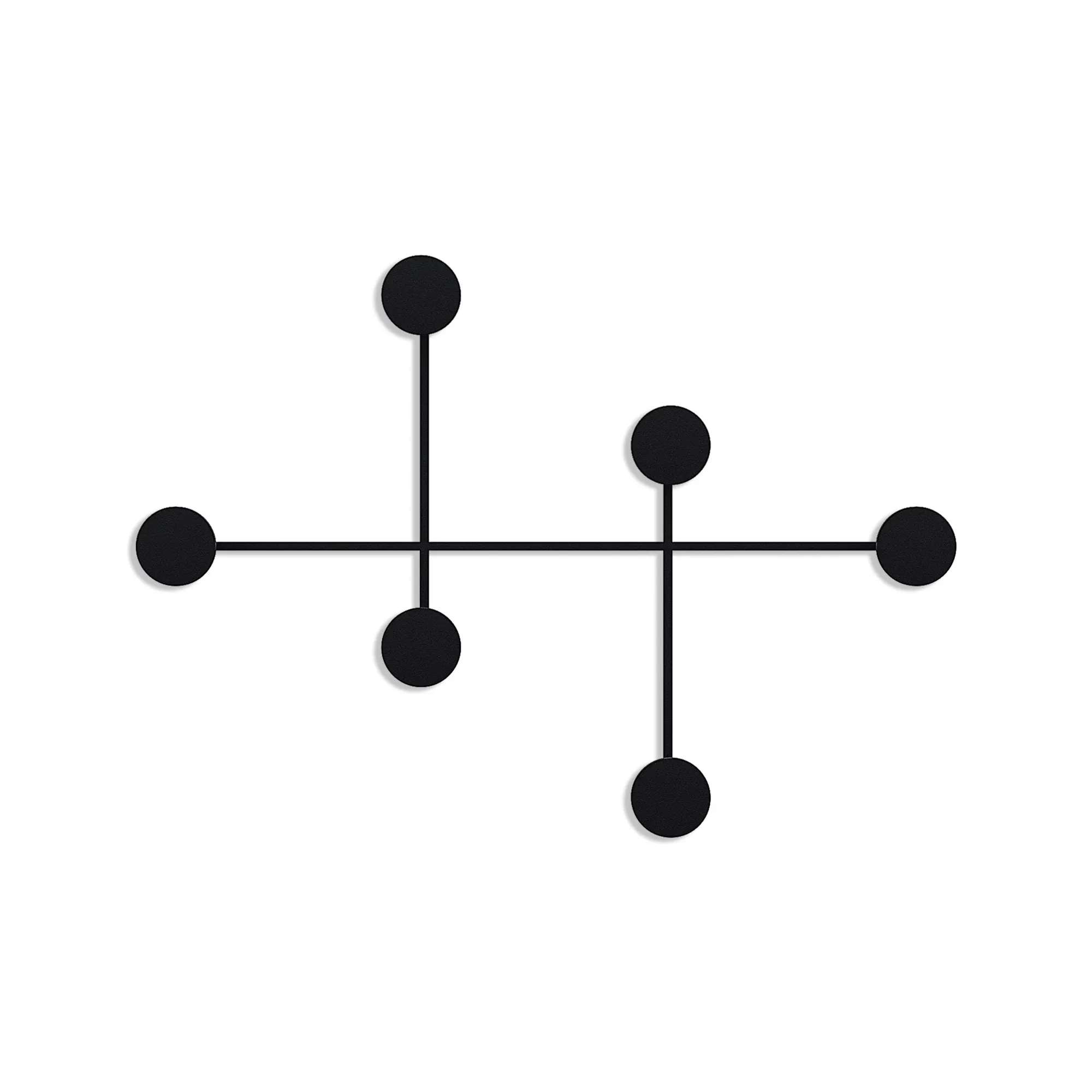 Metalowy haczyk ścienny DAMA czarny