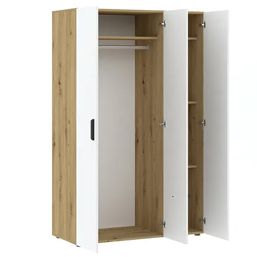 Szafa 3-drzwiowa BASIC TWO dąb artisan biały - INT_5003289